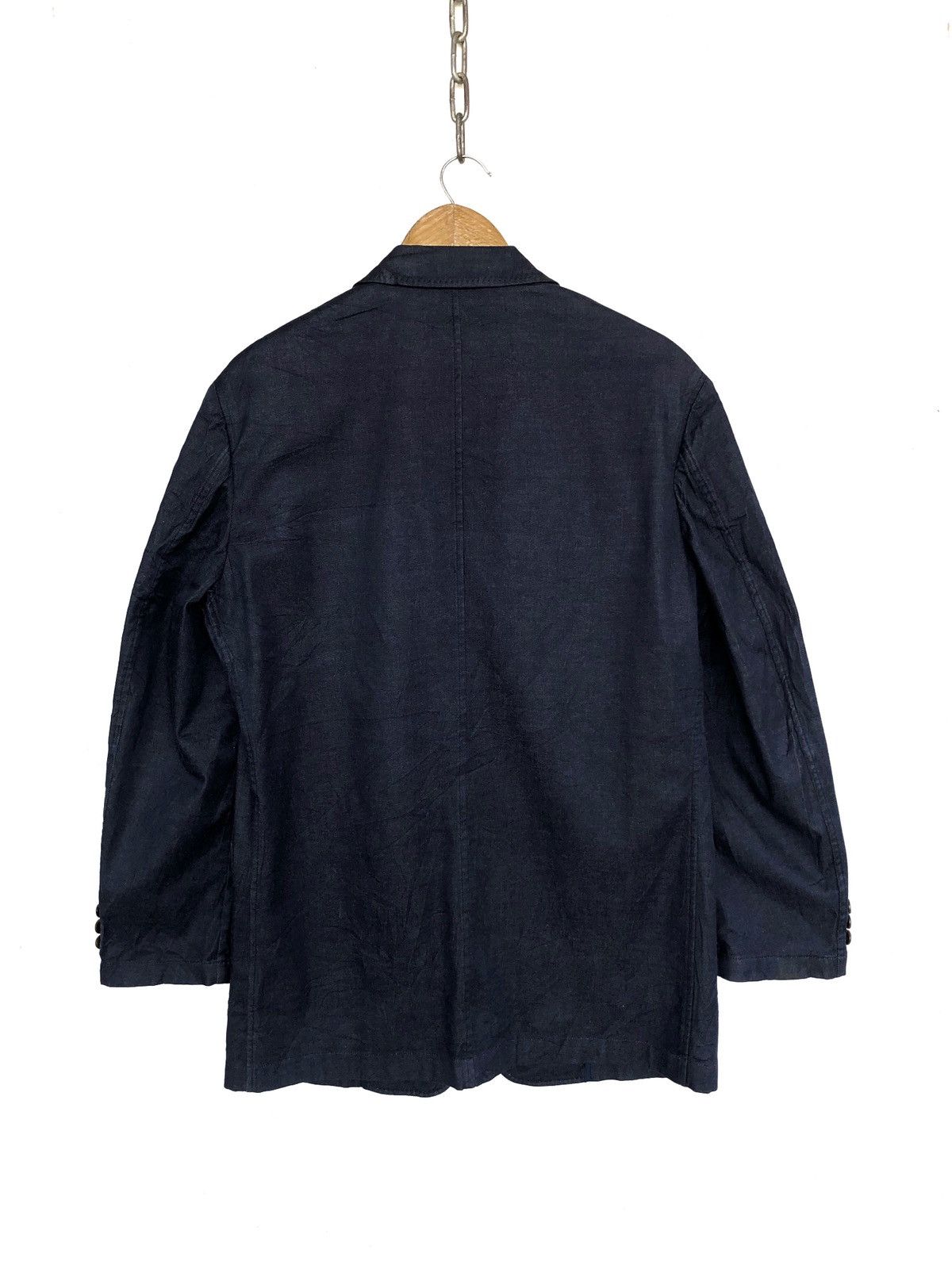 Lanvin Lanvin Indigo Blue 3 Button Silk Blend Blazer Coat Jacket Size US M / EU 48-50 / 2 - 5 Thumbnail