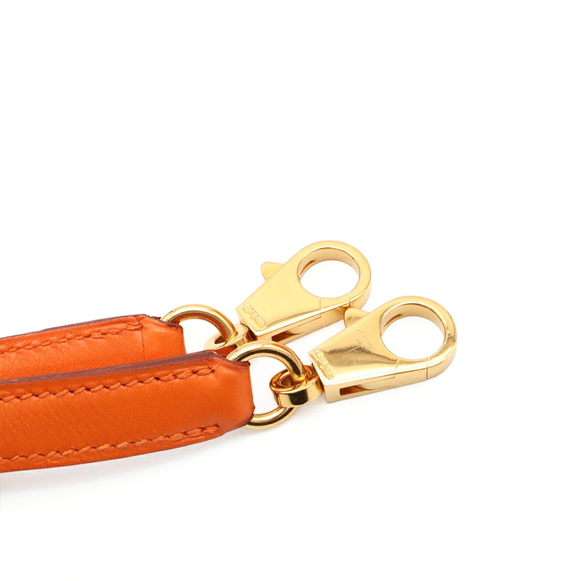 Hermes HERMES Bolide 31 Handbag Shoulder Bag Veau Gulliver Leather Orange □B Stamp Size ONE SIZE - 6 Thumbnail