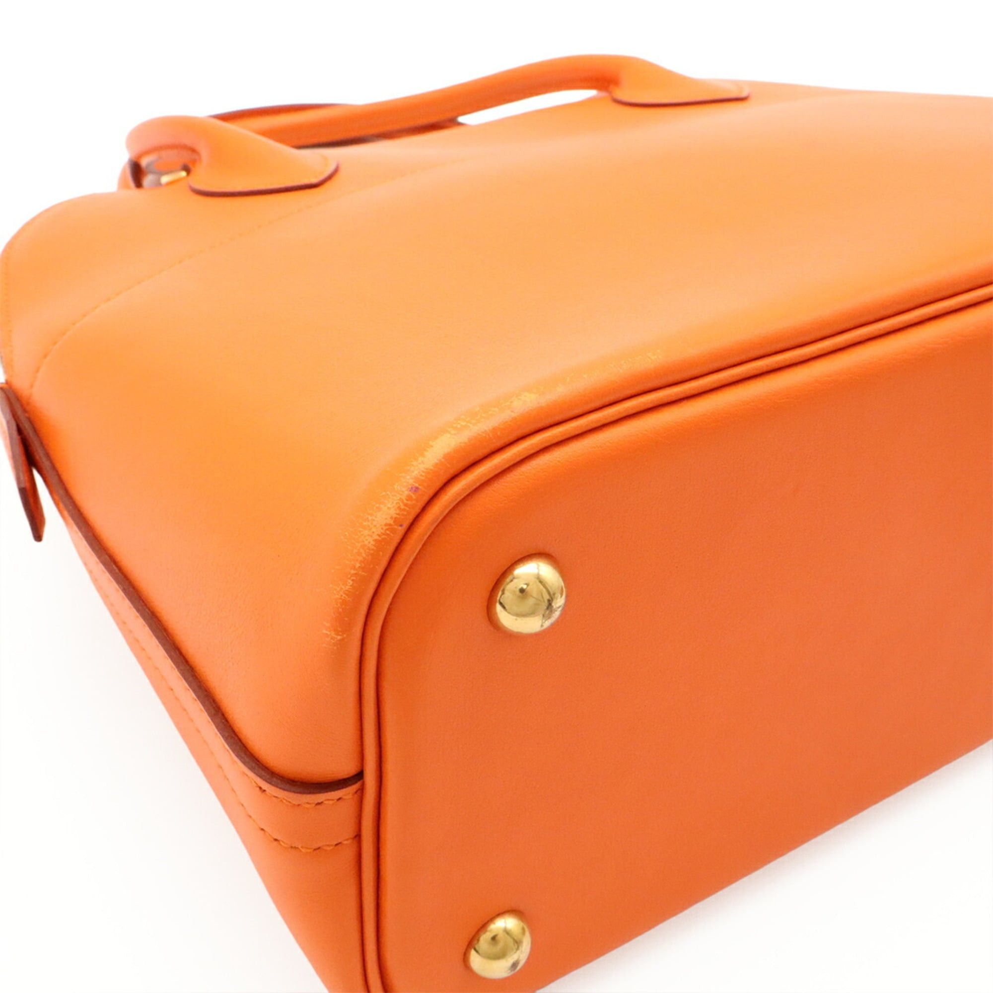 Hermes HERMES Bolide 31 Handbag Shoulder Bag Veau Gulliver Leather Orange □B Stamp Size ONE SIZE - 4 Thumbnail