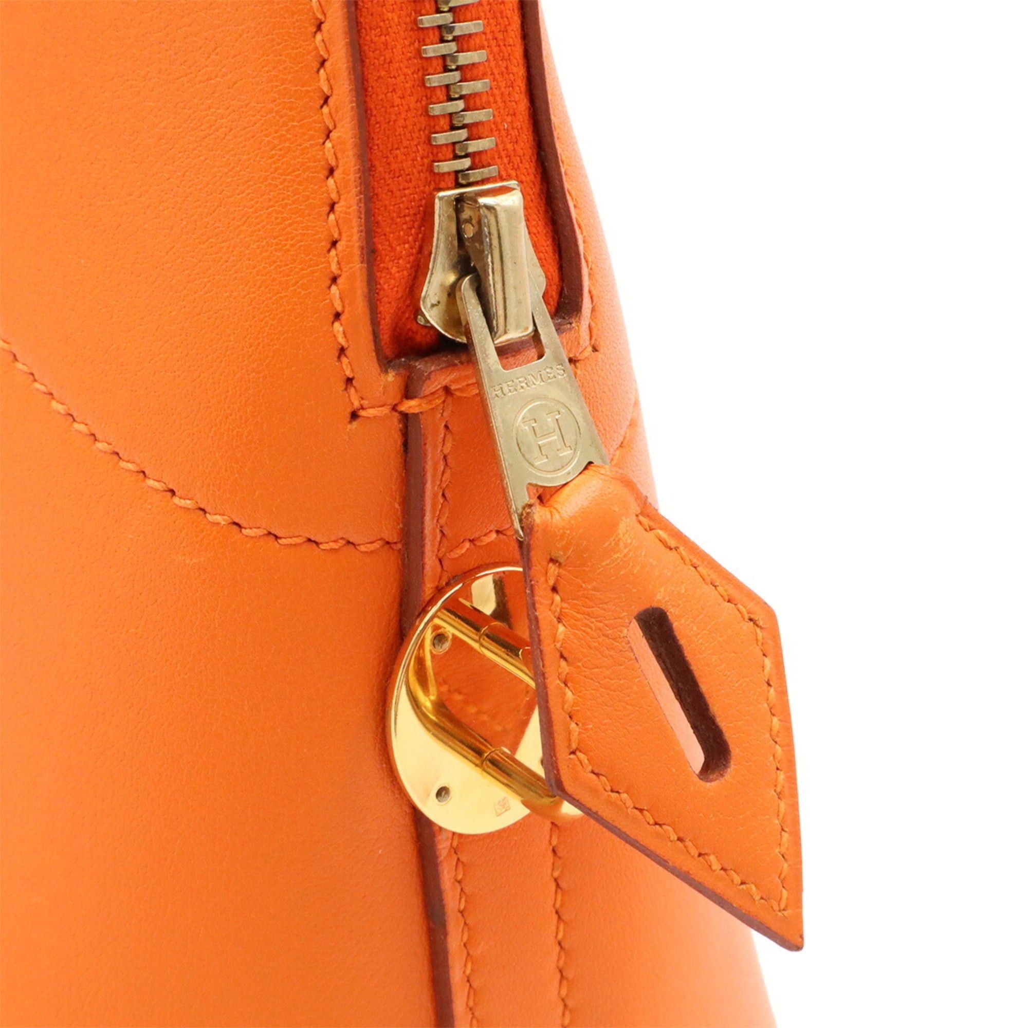 Hermes HERMES Bolide 31 Handbag Shoulder Bag Veau Gulliver Leather Orange □B Stamp Size ONE SIZE - 7 Thumbnail