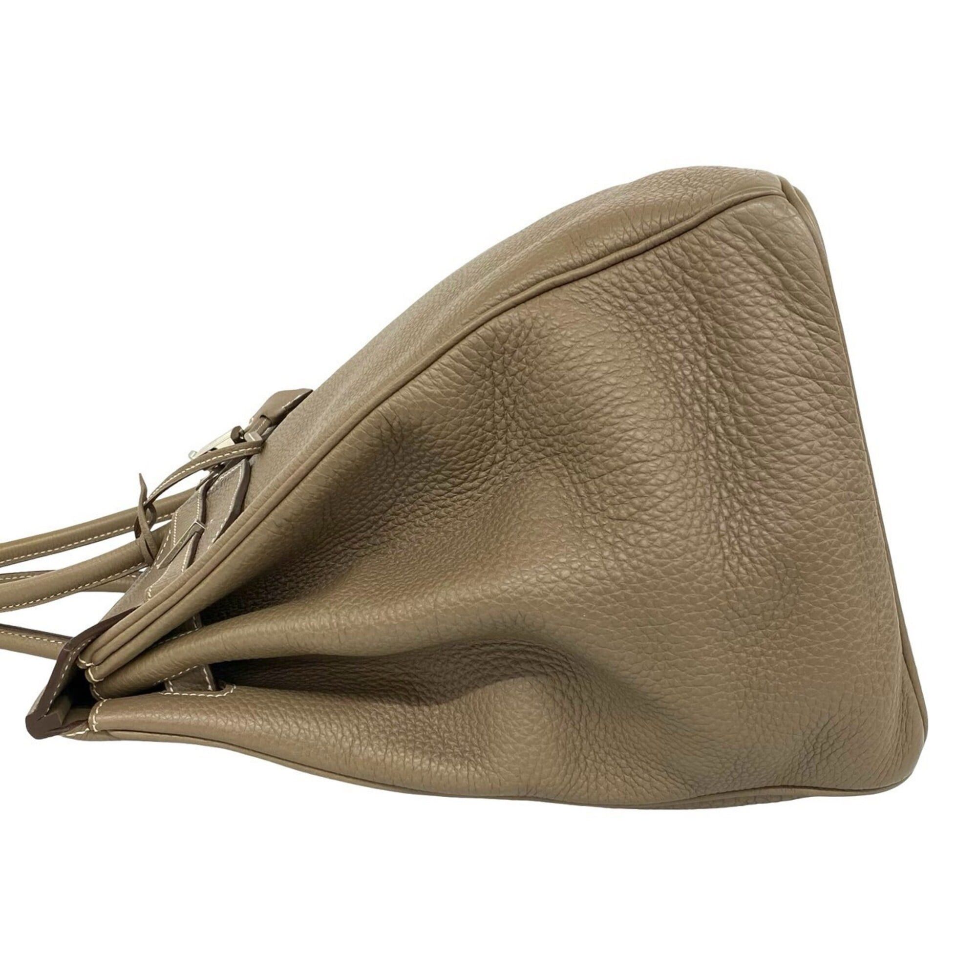 Hermes HERMES Birkin 40 Togo Leather Genuine Handbag Tote Bag Greige Etoupe 614-5 Size ONE SIZE - 5 Thumbnail