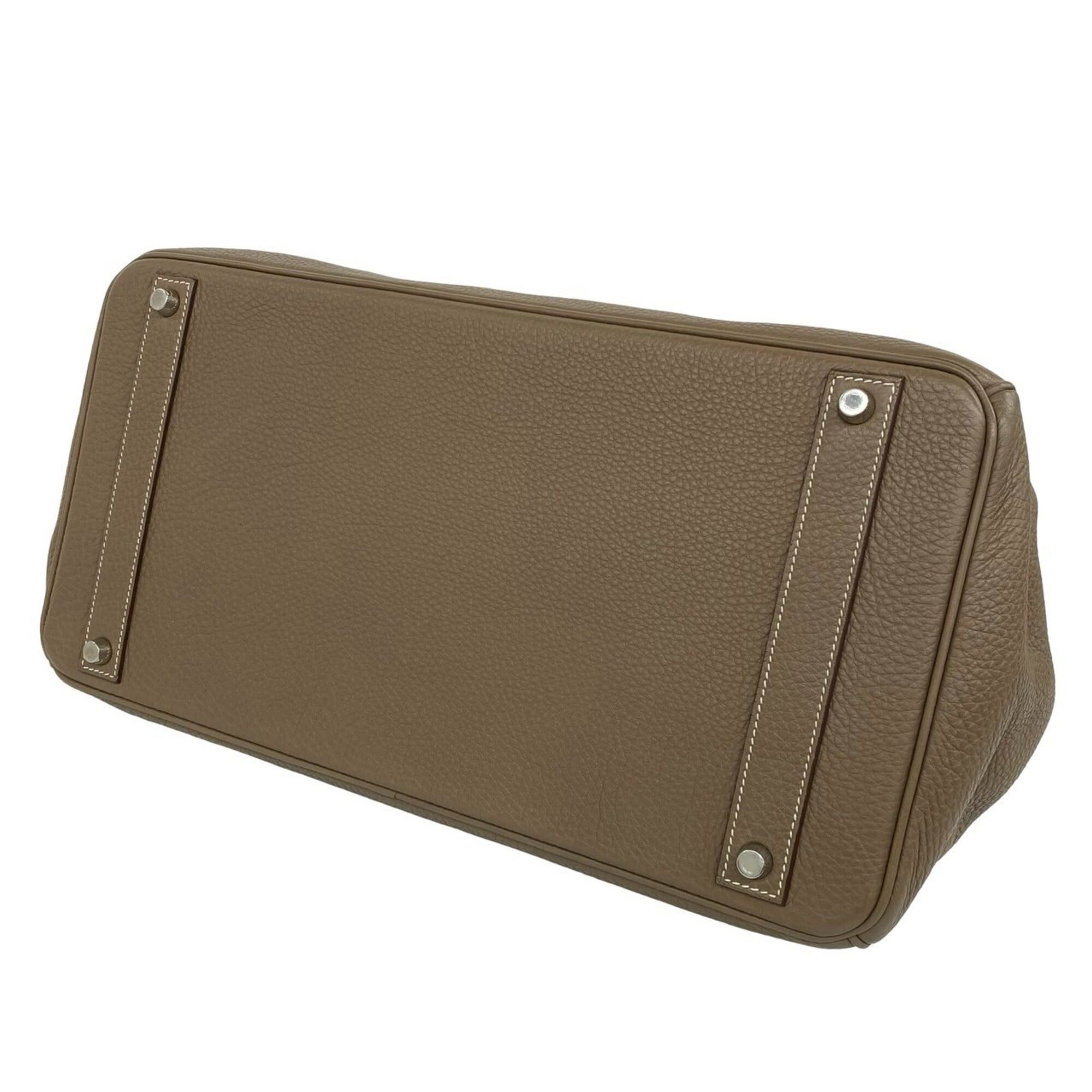 Hermes HERMES Birkin 40 Togo Leather Genuine Handbag Tote Bag Greige Etoupe 614-5 Size ONE SIZE - 8 Thumbnail