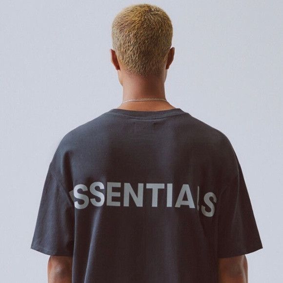 Pacsun Fear Of God Essentials 3M Reflective Graphic Boxy T Shirt | Grailed