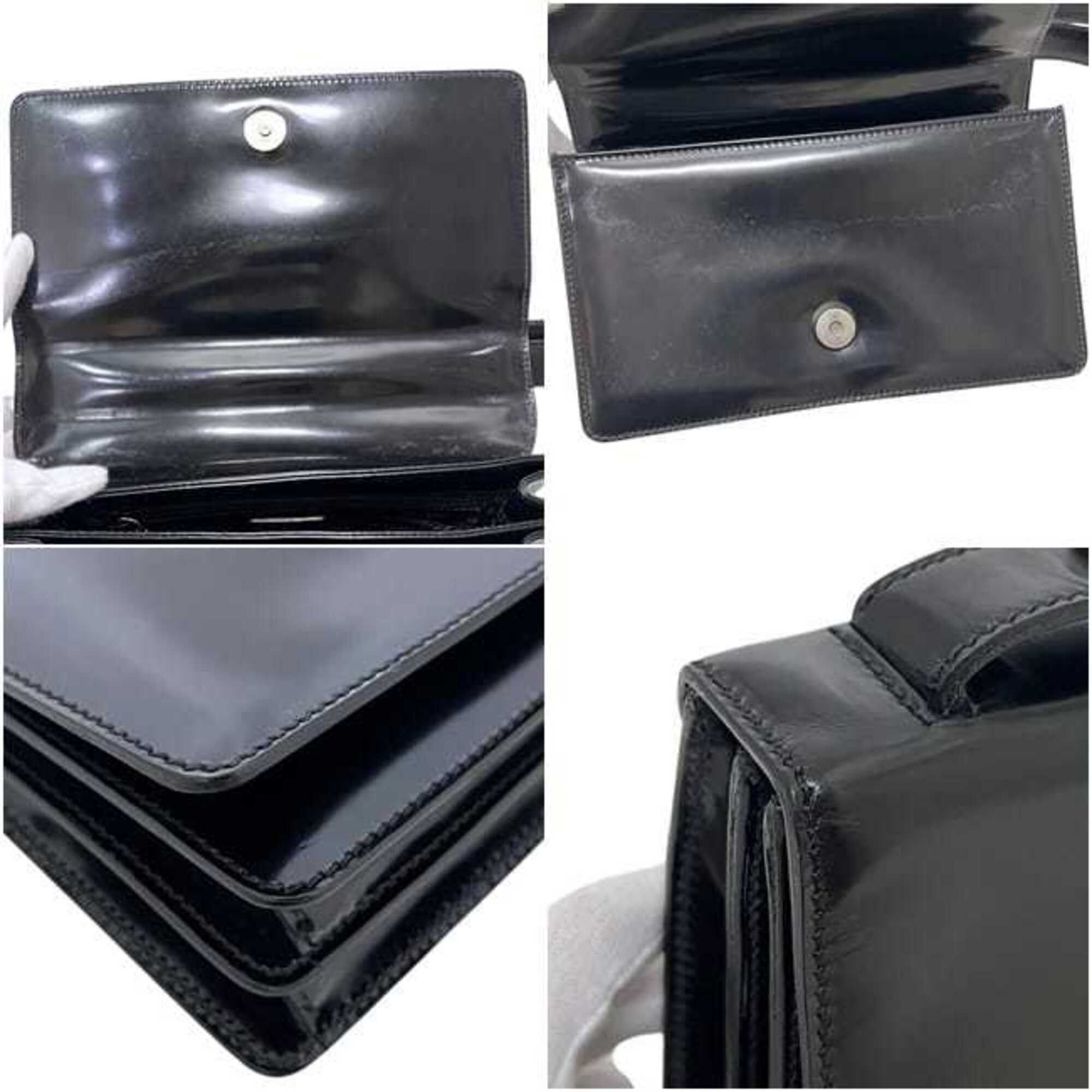 Prada Prada Shoulder Bag B6798 112 PRADA Leather SPAZZOLATO NERO Black Women's Size ONE SIZE - 5 Thumbnail