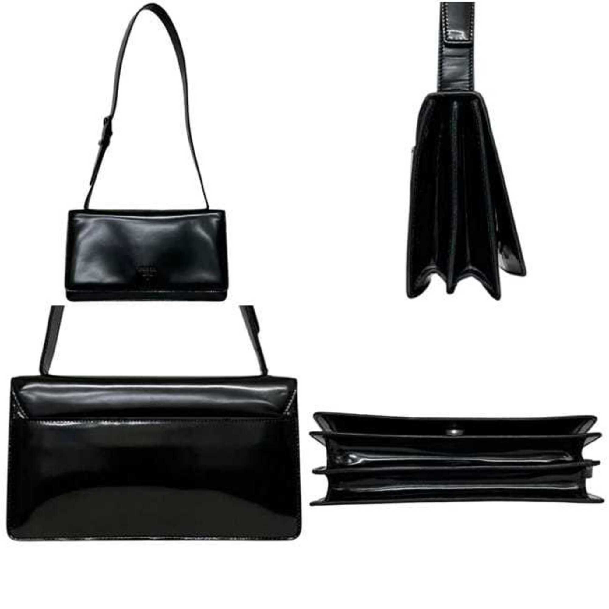 Prada Prada Shoulder Bag B6798 112 PRADA Leather SPAZZOLATO NERO Black Women's Size ONE SIZE - 2 Thumbnail