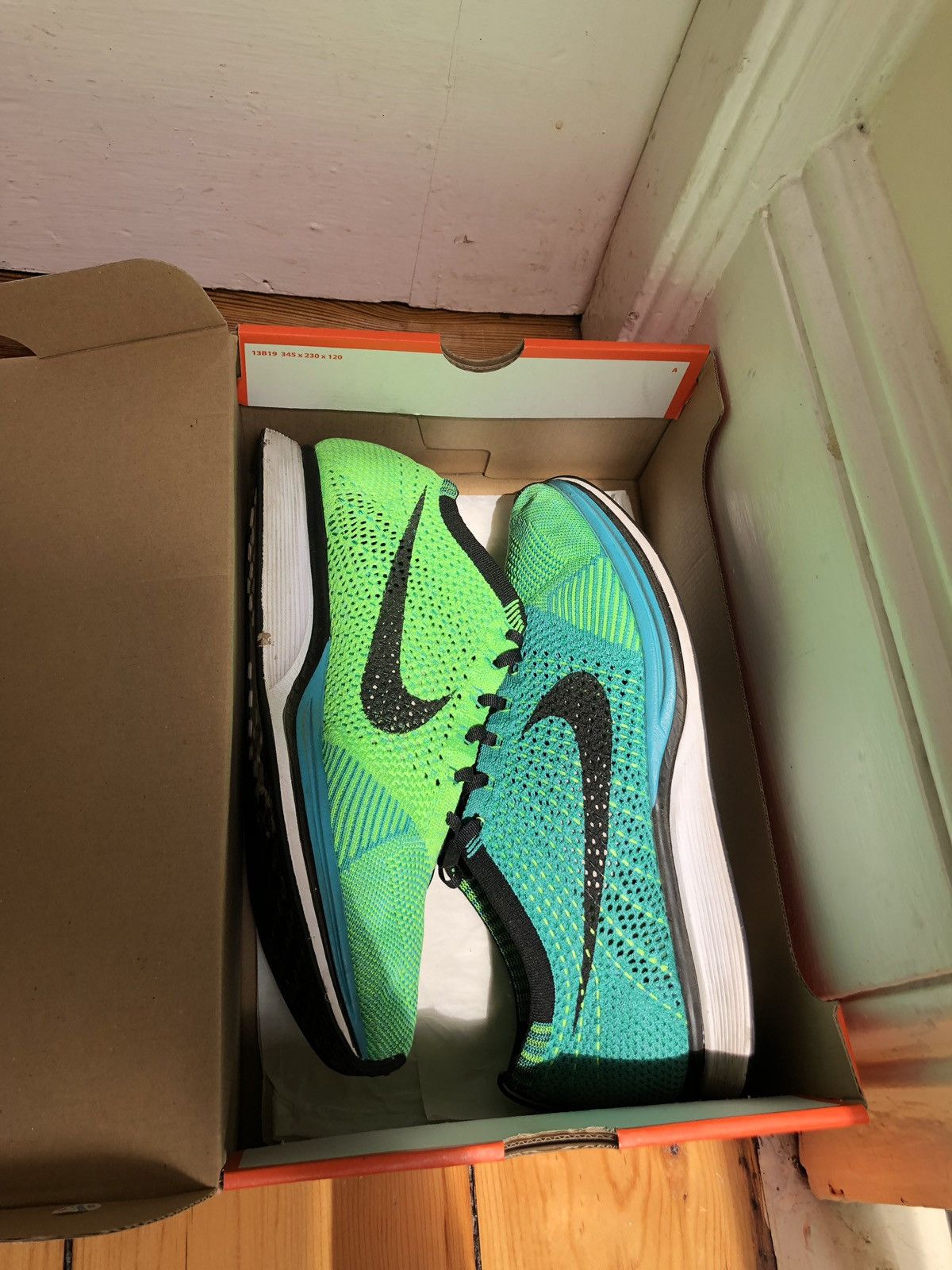 Nike Flyknit Racer Sport Turquoise Size 13