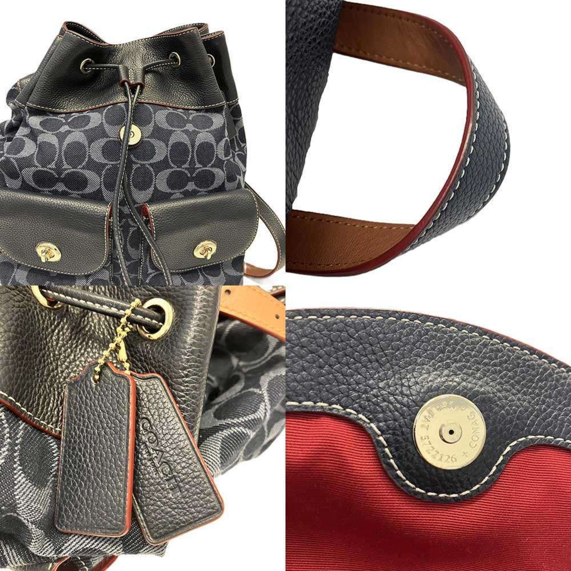 Coach Coach Signature Turnlock Backpack, Jacquard Fabric, Navy Indigo Color, F37589 COACH Size ONE SIZE - 5 Thumbnail