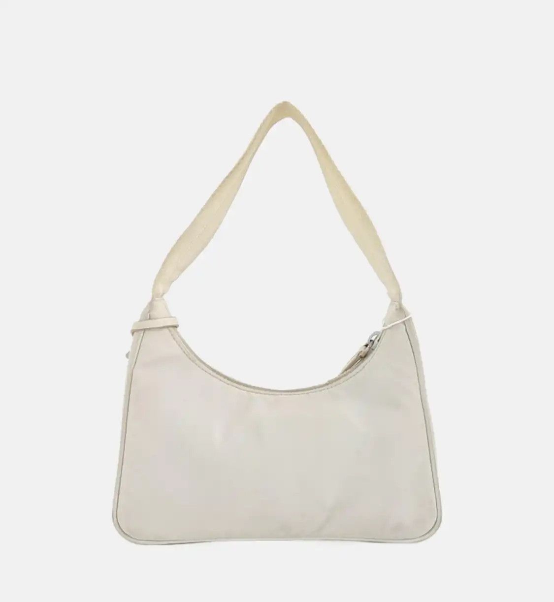 Prada PRADA Re-Edition white fabric logo handbag shoulder bag crossbody bag silver har Size ONE SIZE - 5 Thumbnail