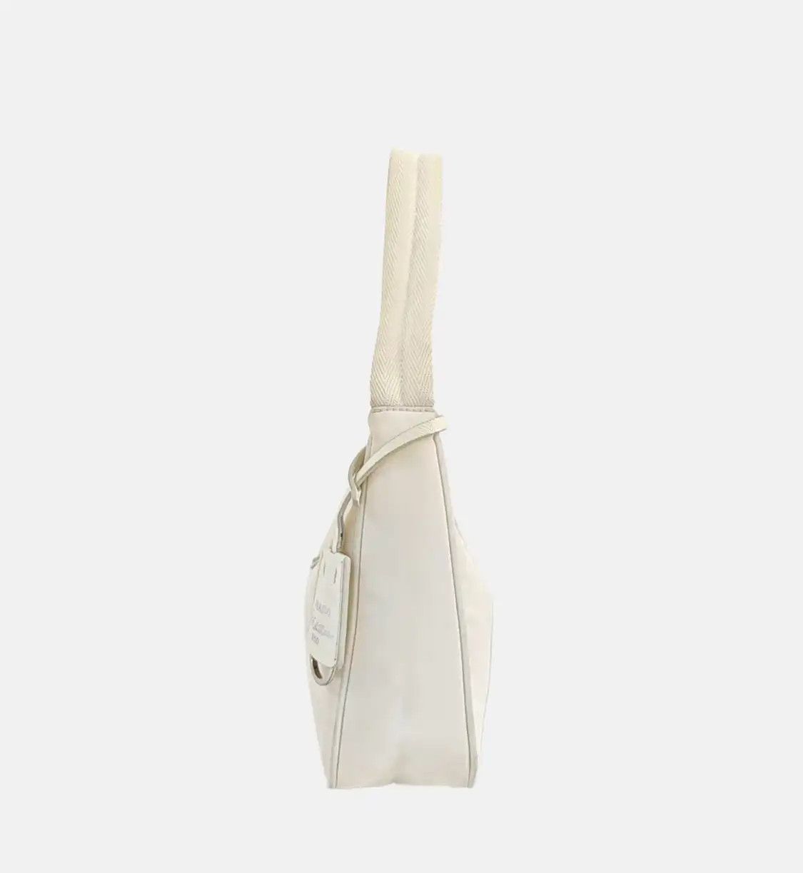 Prada PRADA Re-Edition white fabric logo handbag shoulder bag crossbody bag silver har Size ONE SIZE - 3 Thumbnail