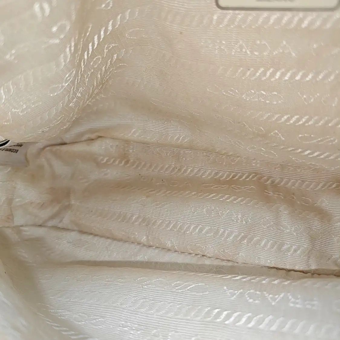Prada PRADA Re-Edition white fabric logo handbag shoulder bag crossbody bag silver har Size ONE SIZE - 17 Thumbnail