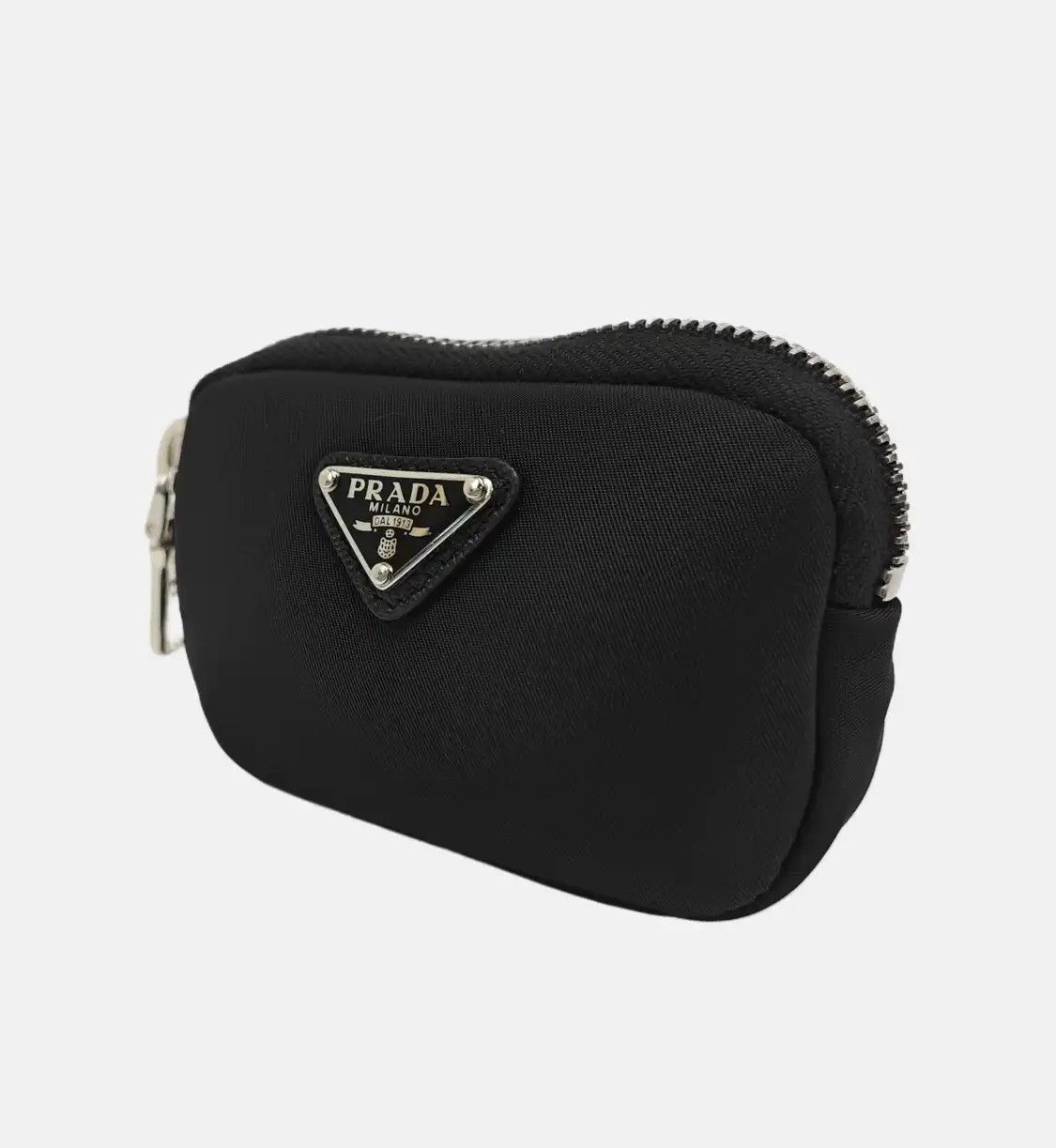 Prada PRADA black nylon logo belt bag belt bag/ chest silver hardware Size ONE SIZE - 3 Thumbnail