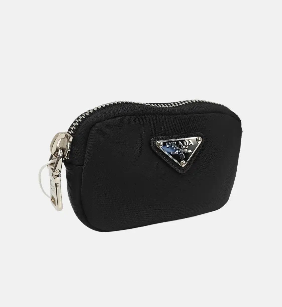 Prada PRADA black nylon logo belt bag belt bag/ chest silver hardware Size ONE SIZE - 4 Thumbnail