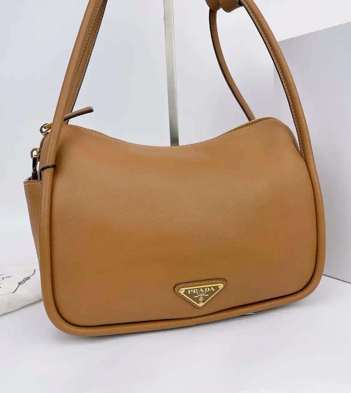 Prada PRADA Darling brown cowhide leather logo shoulder bag Size ONE SIZE - 2 Thumbnail