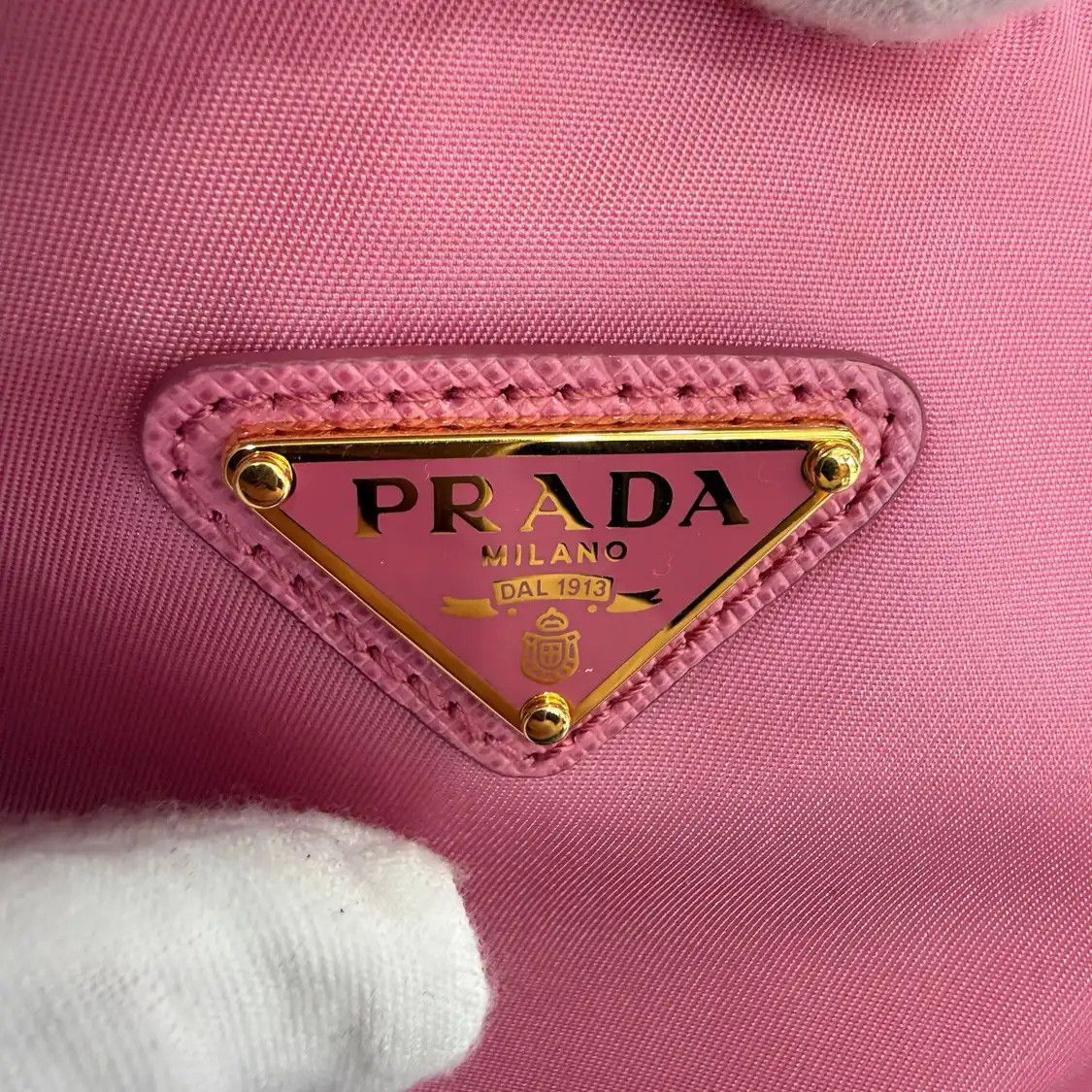Prada PRADA Re-Edition 2005 mini pink nylon logo shoulder bag silver hardware Size ONE SIZE - 9 Thumbnail