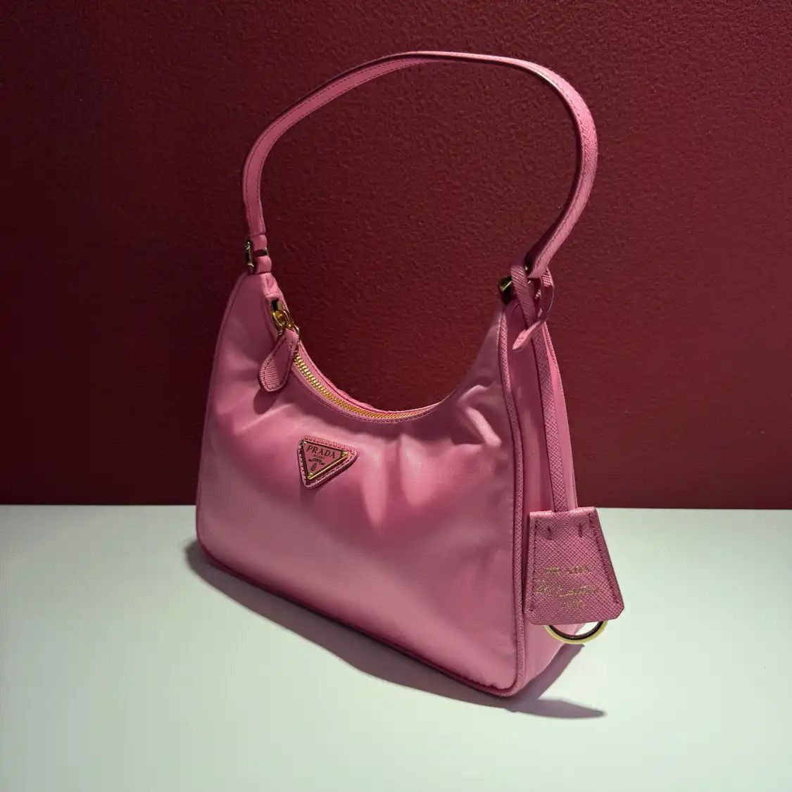 Prada PRADA Re-Edition 2005 mini pink nylon logo shoulder bag silver hardware Size ONE SIZE - 3 Thumbnail