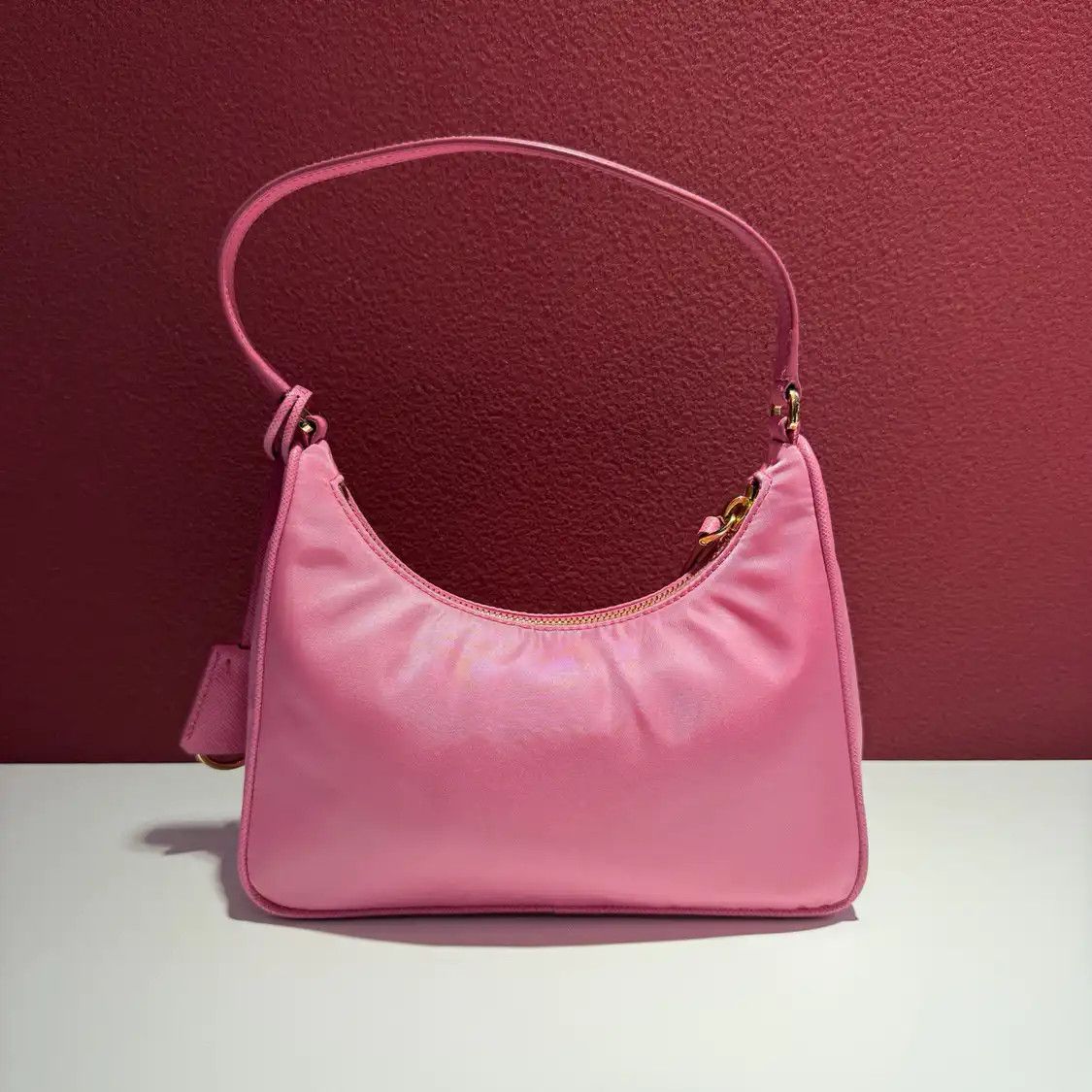 Prada PRADA Re-Edition 2005 mini pink nylon logo shoulder bag silver hardware Size ONE SIZE - 4 Thumbnail