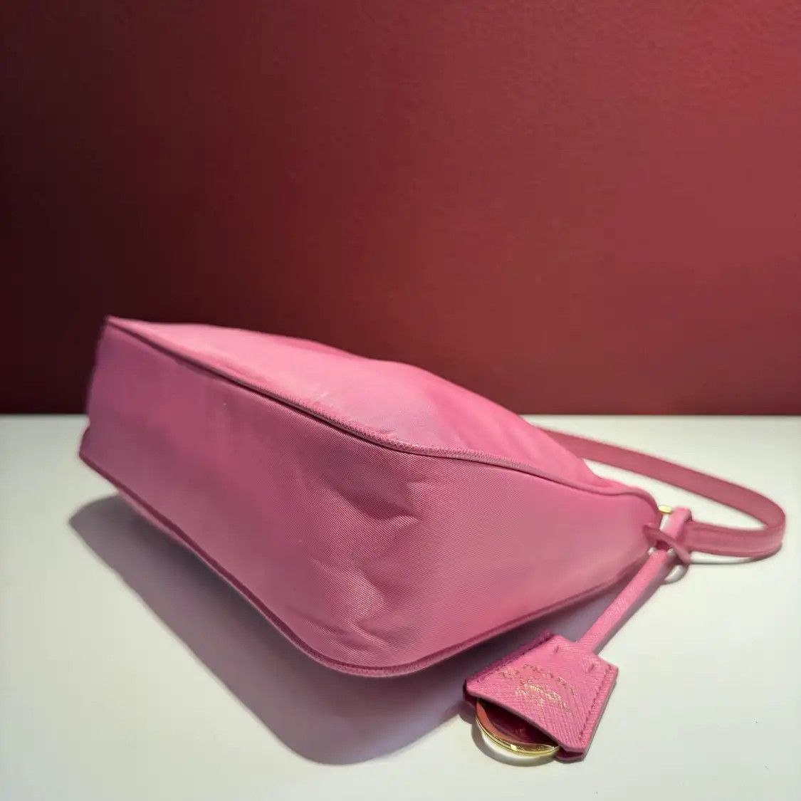 Prada PRADA Re-Edition 2005 mini pink nylon logo shoulder bag silver hardware Size ONE SIZE - 7 Thumbnail