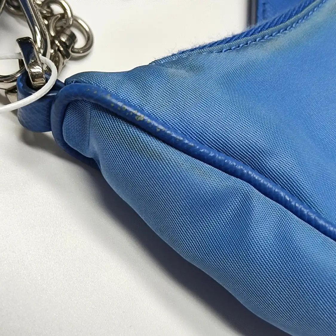 Prada PRADA Re-Edition 2005 blue nylon crossbody bag silver hardware sub-pocket 2 stri Size ONE SIZE - 11 Thumbnail