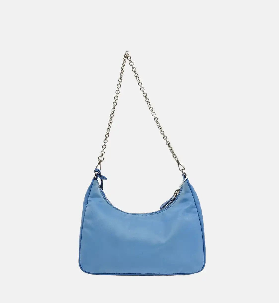 Prada PRADA Re-Edition 2005 blue nylon crossbody bag silver hardware sub-pocket 2 stri Size ONE SIZE - 5 Thumbnail