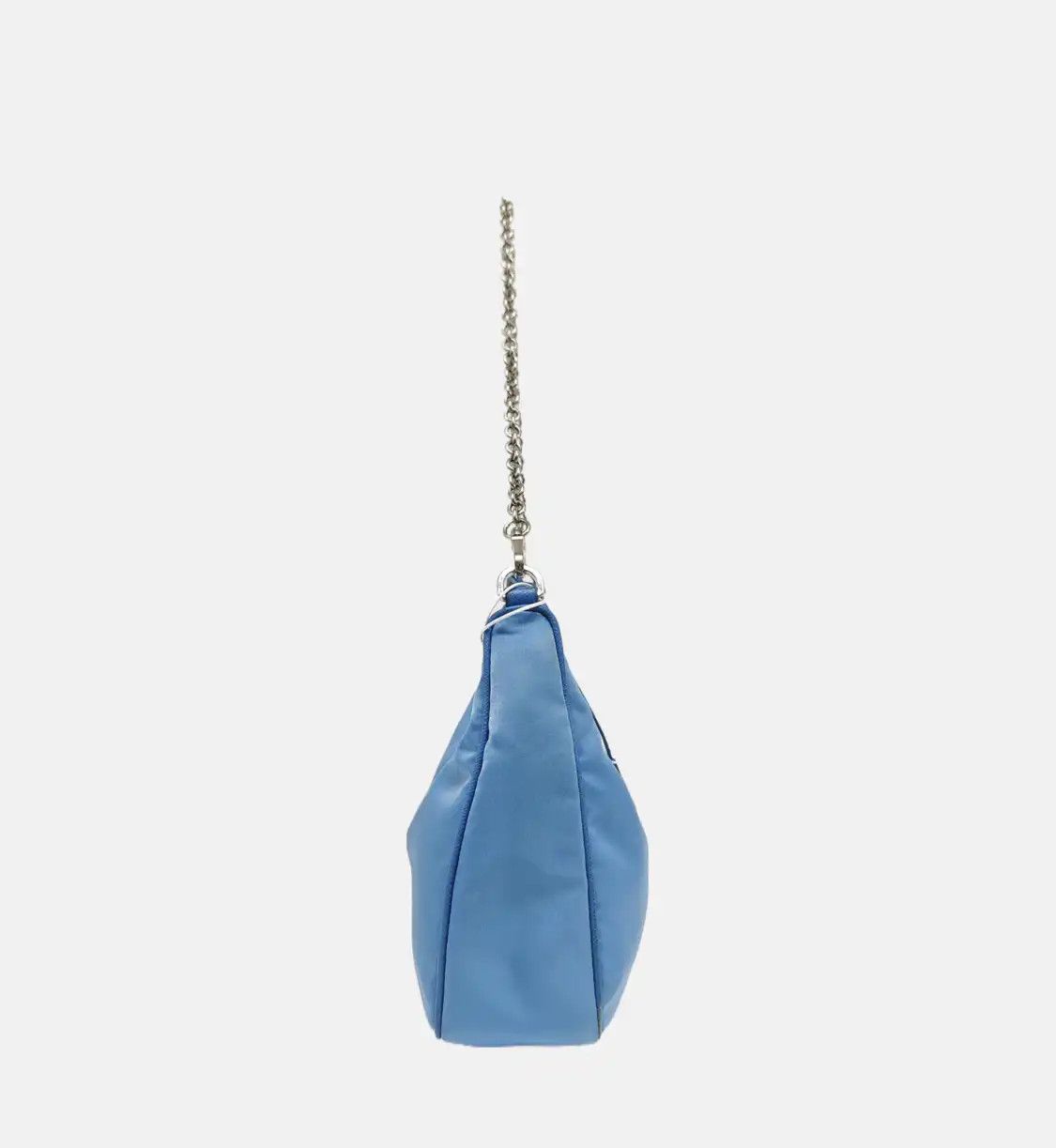 Prada PRADA Re-Edition 2005 blue nylon crossbody bag silver hardware sub-pocket 2 stri Size ONE SIZE - 4 Thumbnail