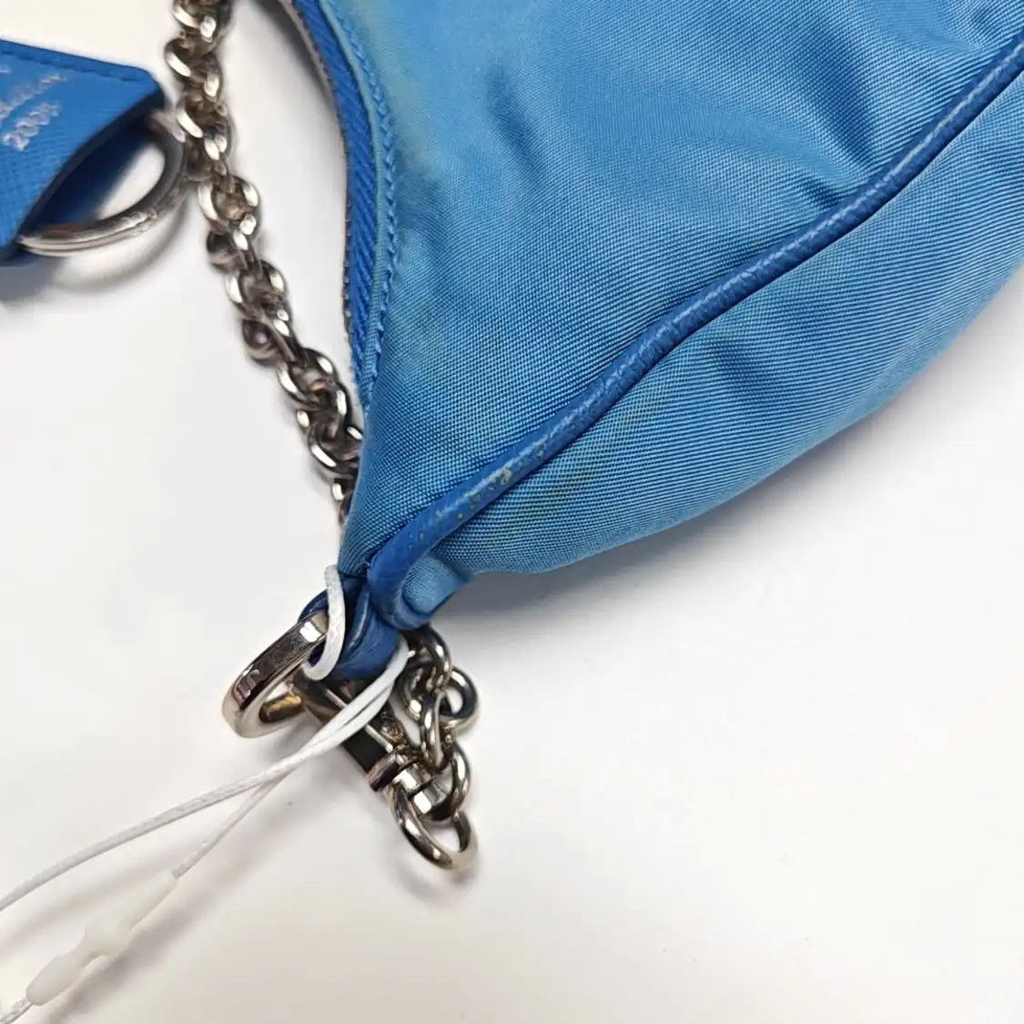 Prada PRADA Re-Edition 2005 blue nylon crossbody bag silver hardware sub-pocket 2 stri Size ONE SIZE - 15 Thumbnail