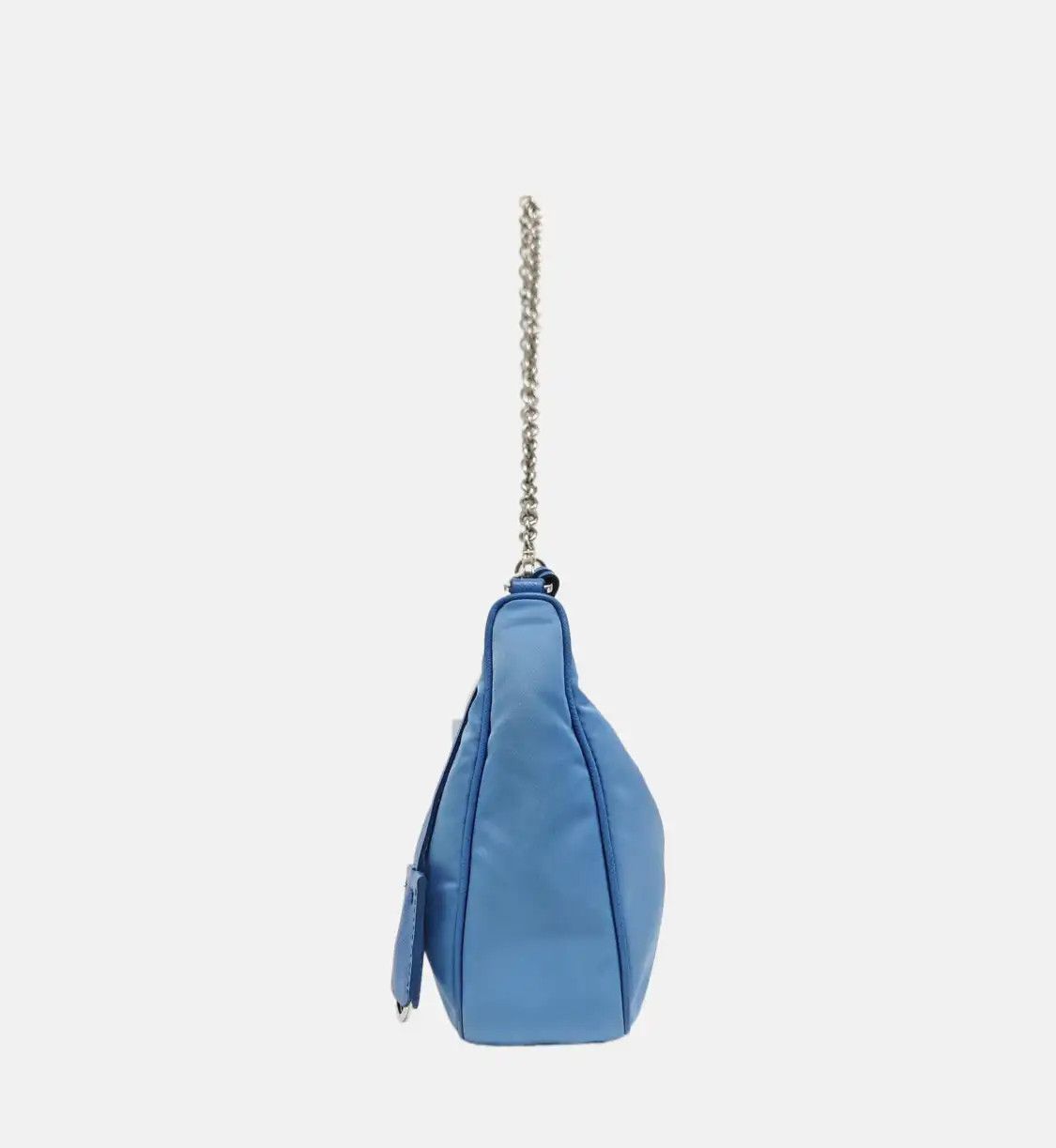 Prada PRADA Re-Edition 2005 blue nylon crossbody bag silver hardware sub-pocket 2 stri Size ONE SIZE - 3 Thumbnail