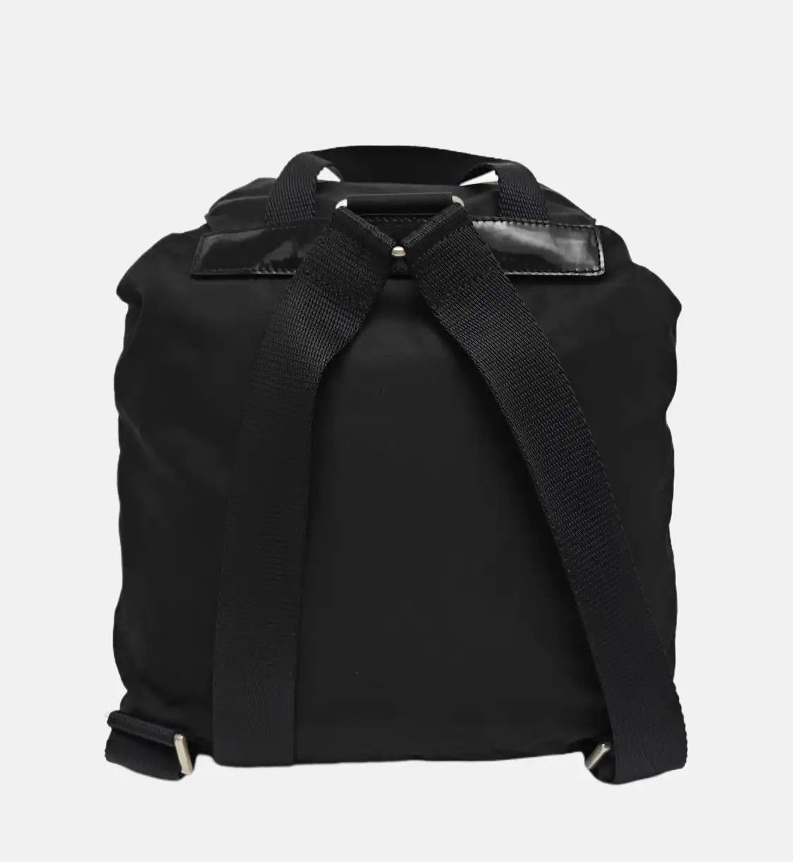 Prada PRADA Small black nylon logo backpack silver hardware Size ONE SIZE - 5 Thumbnail