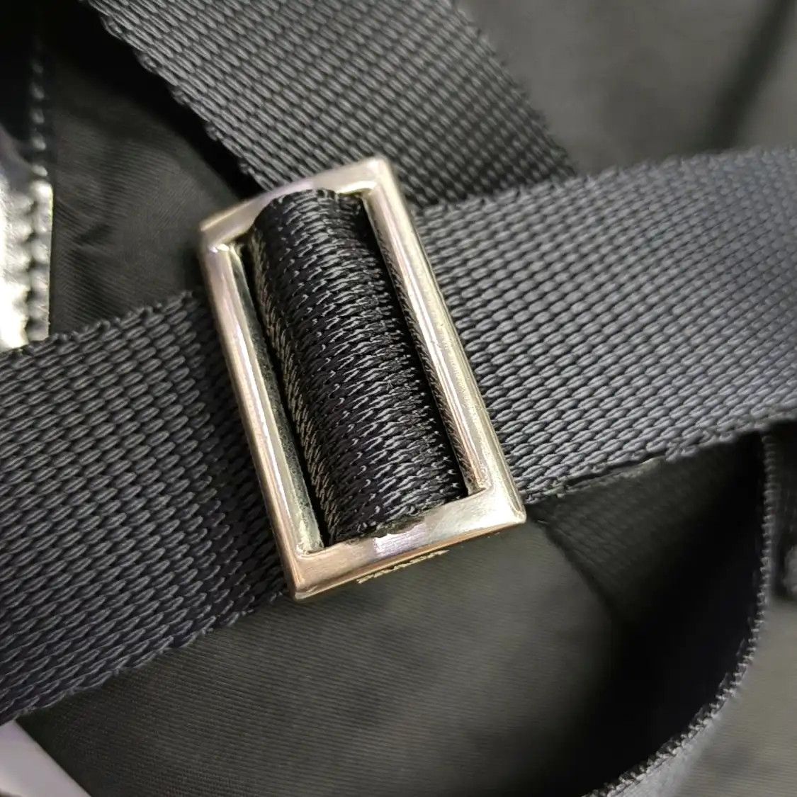 Prada PRADA Small black nylon logo backpack silver hardware Size ONE SIZE - 13 Thumbnail