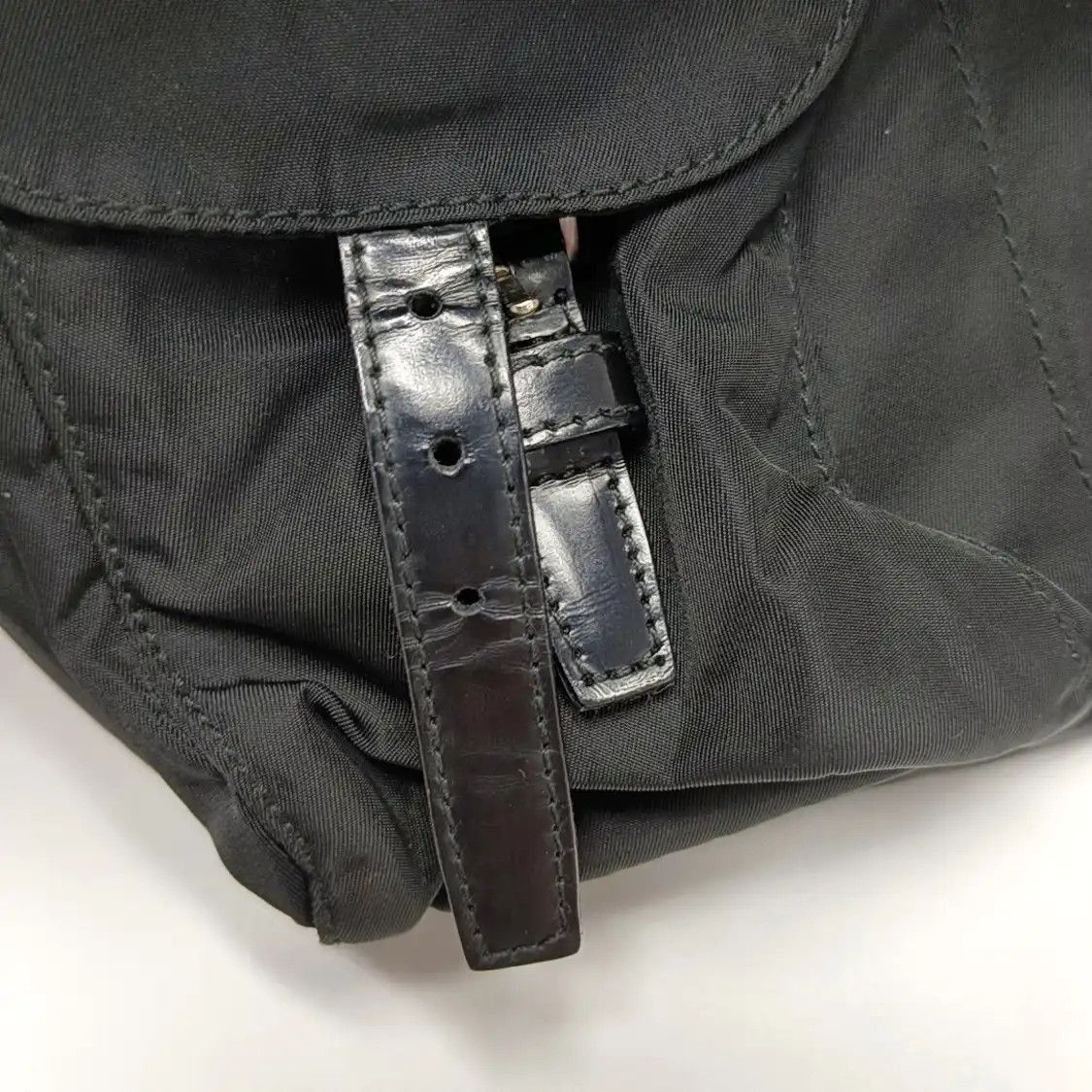 Prada PRADA Small black nylon logo backpack silver hardware Size ONE SIZE - 10 Thumbnail