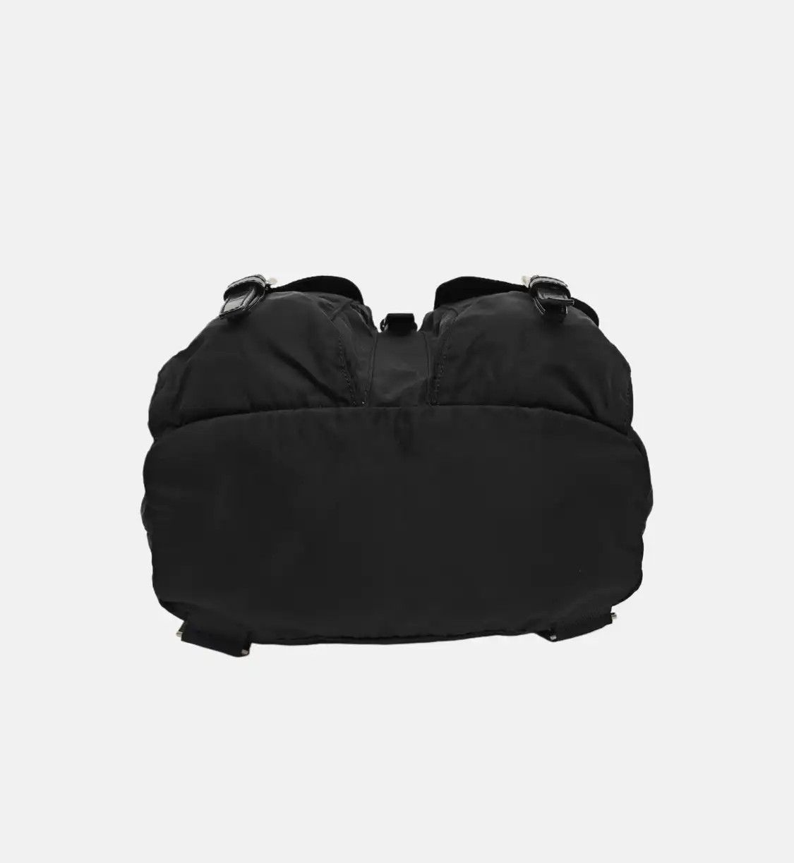 Prada PRADA Small black nylon logo backpack silver hardware Size ONE SIZE - 6 Thumbnail
