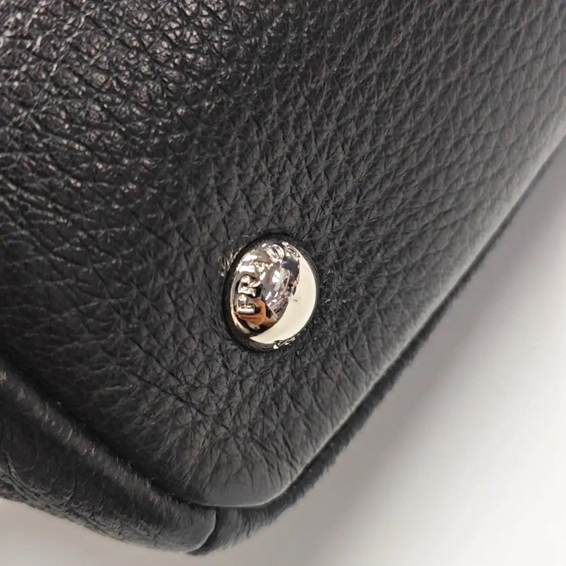 Prada PRADA Vitello black deerskin logo shoulder bag handbag silver hardware detachabl Size ONE SIZE - 11 Thumbnail