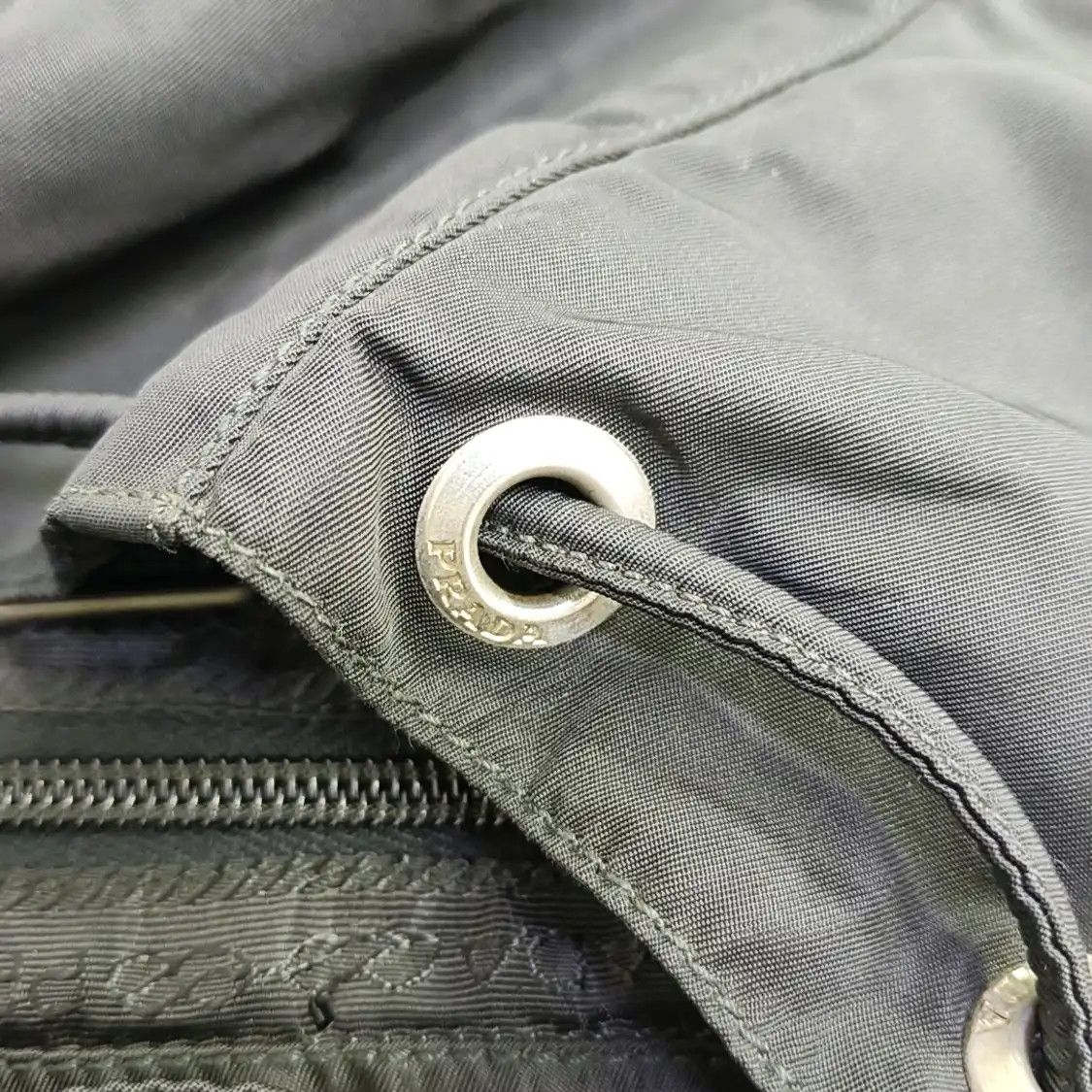 Prada PRADA Re-Nylon Medium black nylon logo backpack silver hardware Size ONE SIZE - 16 Thumbnail