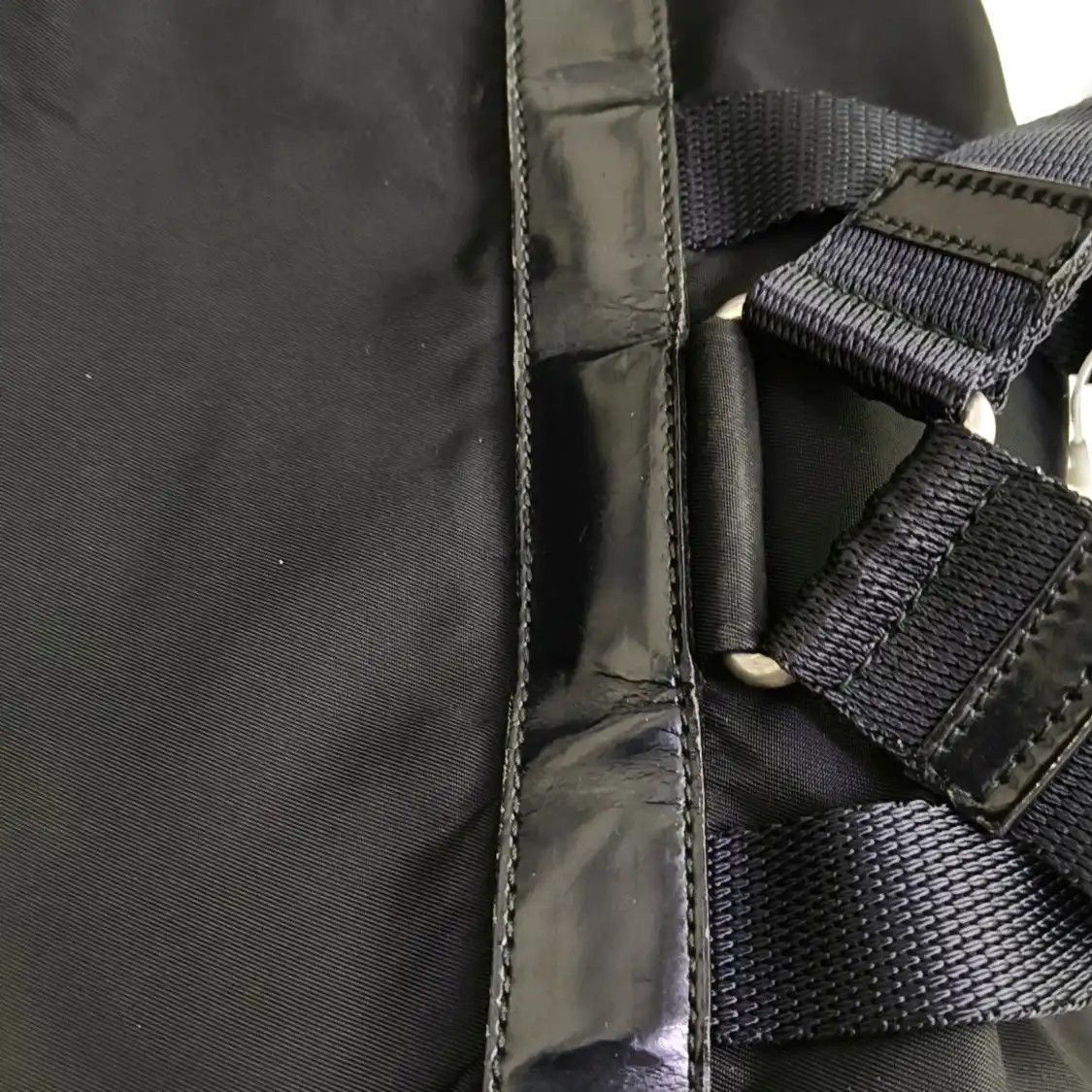Prada PRADA Re-Nylon Medium black nylon logo backpack silver hardware Size ONE SIZE - 15 Thumbnail