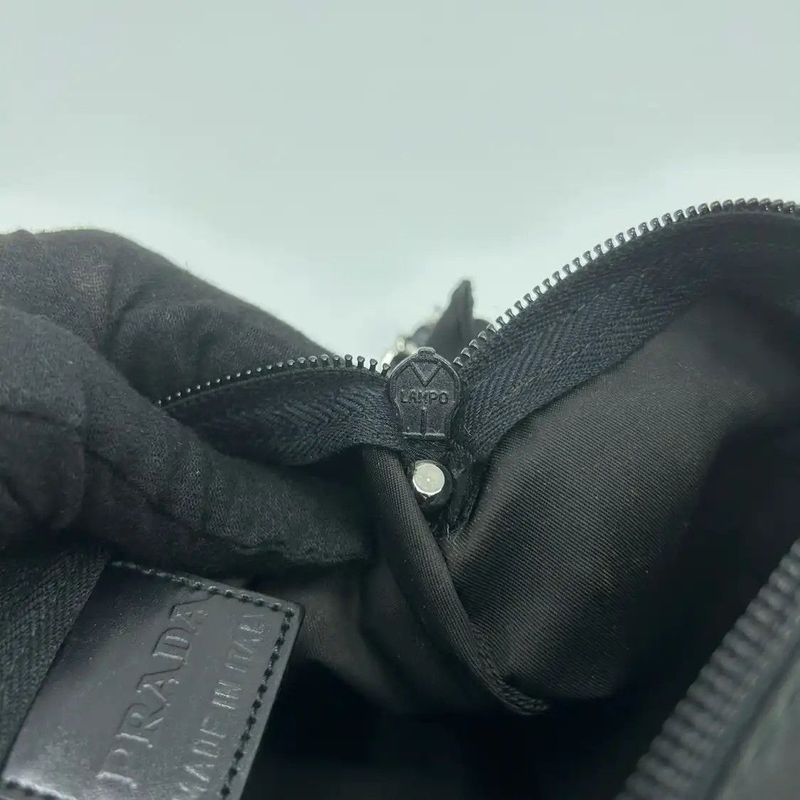 Prada PRADA Re-Nylon black nylon logo clutch Size ONE SIZE - 8 Thumbnail