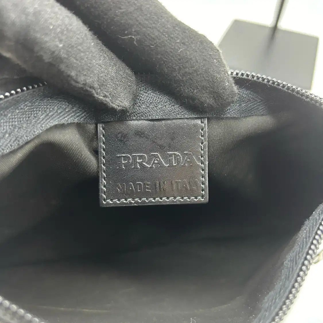 Prada PRADA Re-Nylon black nylon logo clutch Size ONE SIZE - 7 Thumbnail