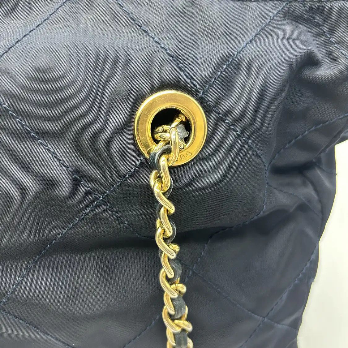 Prada PRADA Re-Edition 1995 Chane dark blue nylon logo quilted parachute bag shoulder Size ONE SIZE - 9 Thumbnail