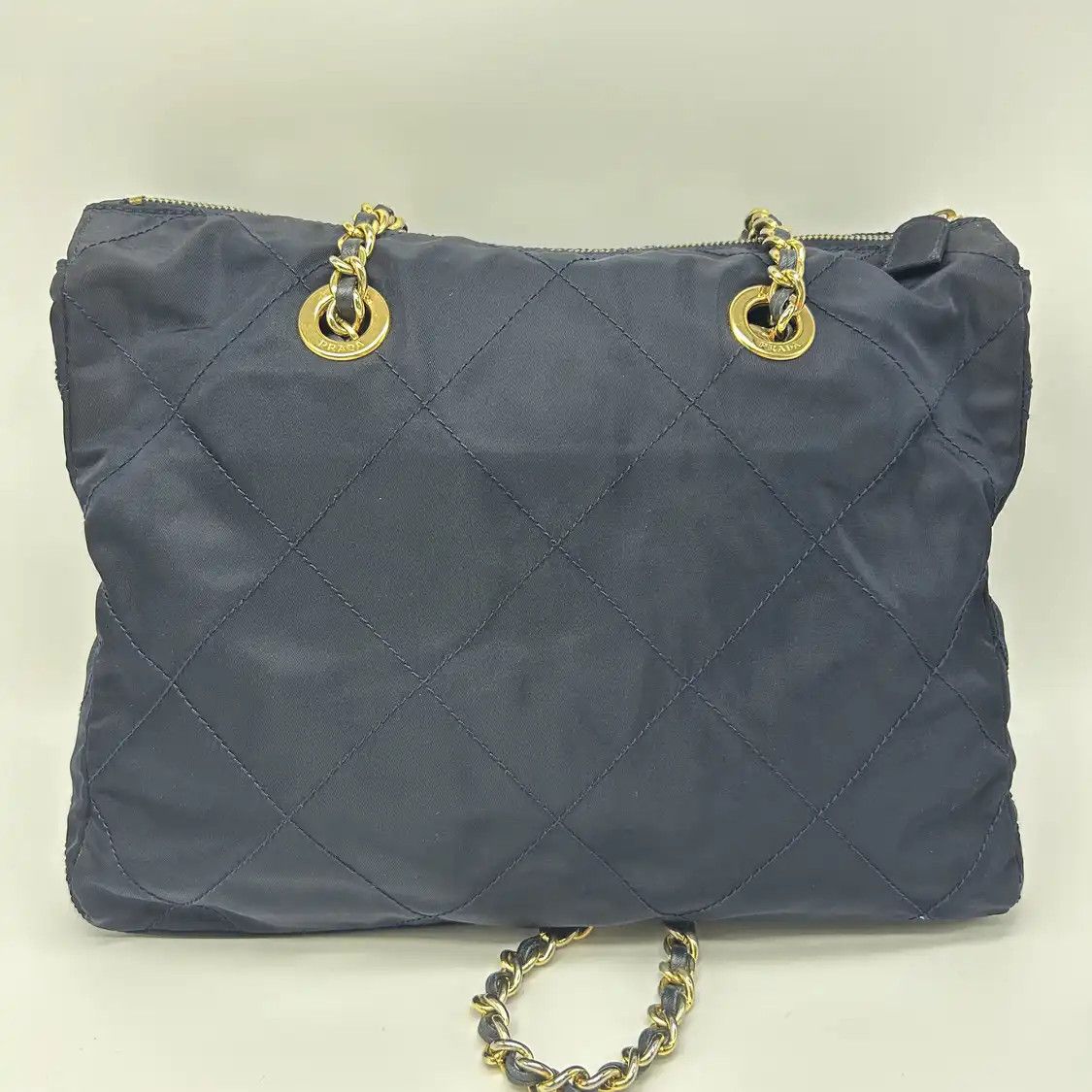 Prada PRADA Re-Edition 1995 Chane dark blue nylon logo quilted parachute bag shoulder Size ONE SIZE - 2 Thumbnail