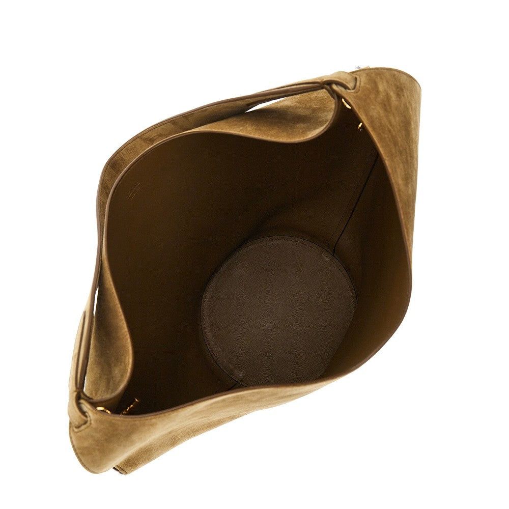 KHAITE Khaite Small Suede Leather Lotus Tote Bag Khaki UNI Women - USA Tariffs Included Size ONE SIZE - 3 Thumbnail