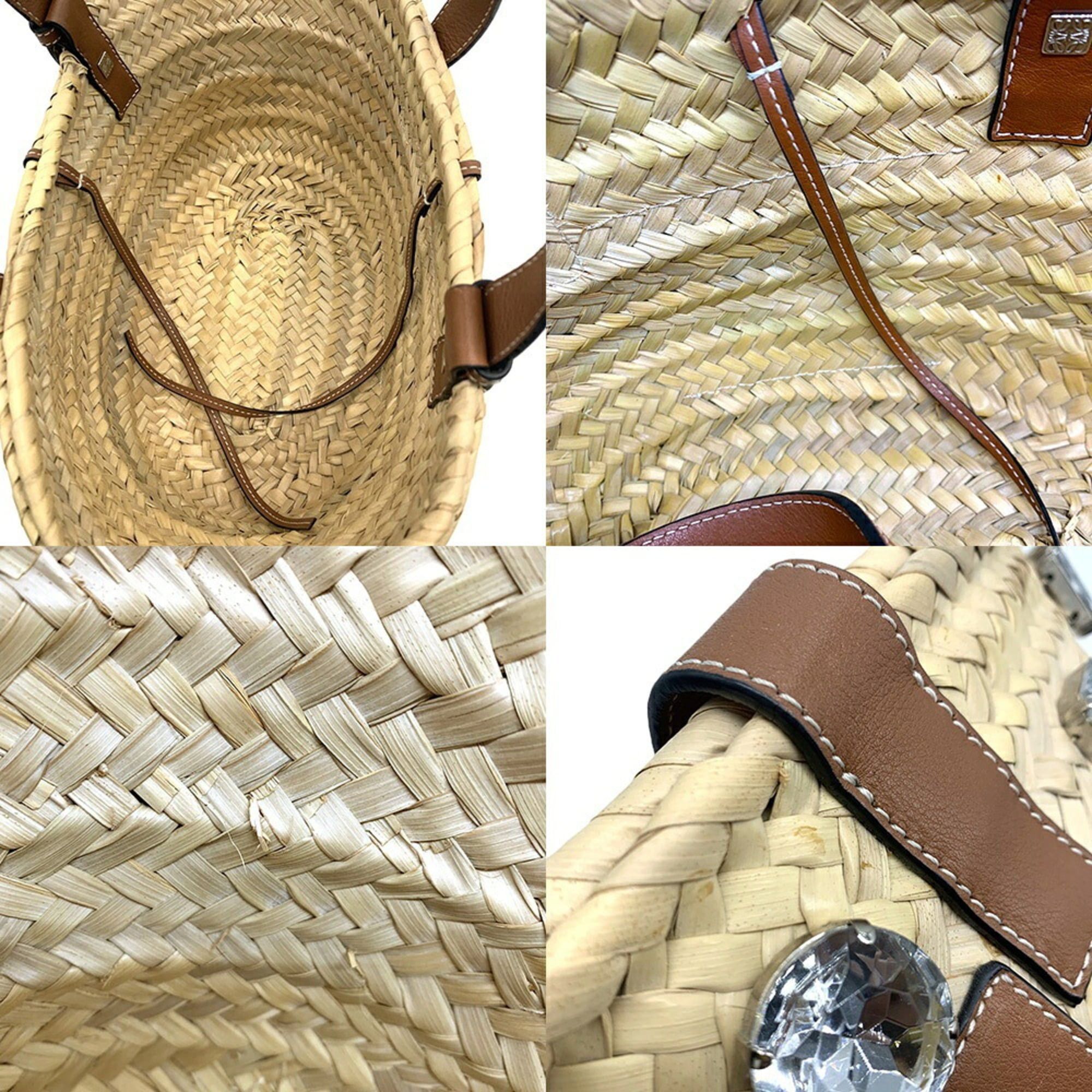 Loewe Loewe Basket Bag, Raffia, Bijou, Stone, Brown, 329.04.S93 LOEWE Size ONE SIZE - 7 Thumbnail