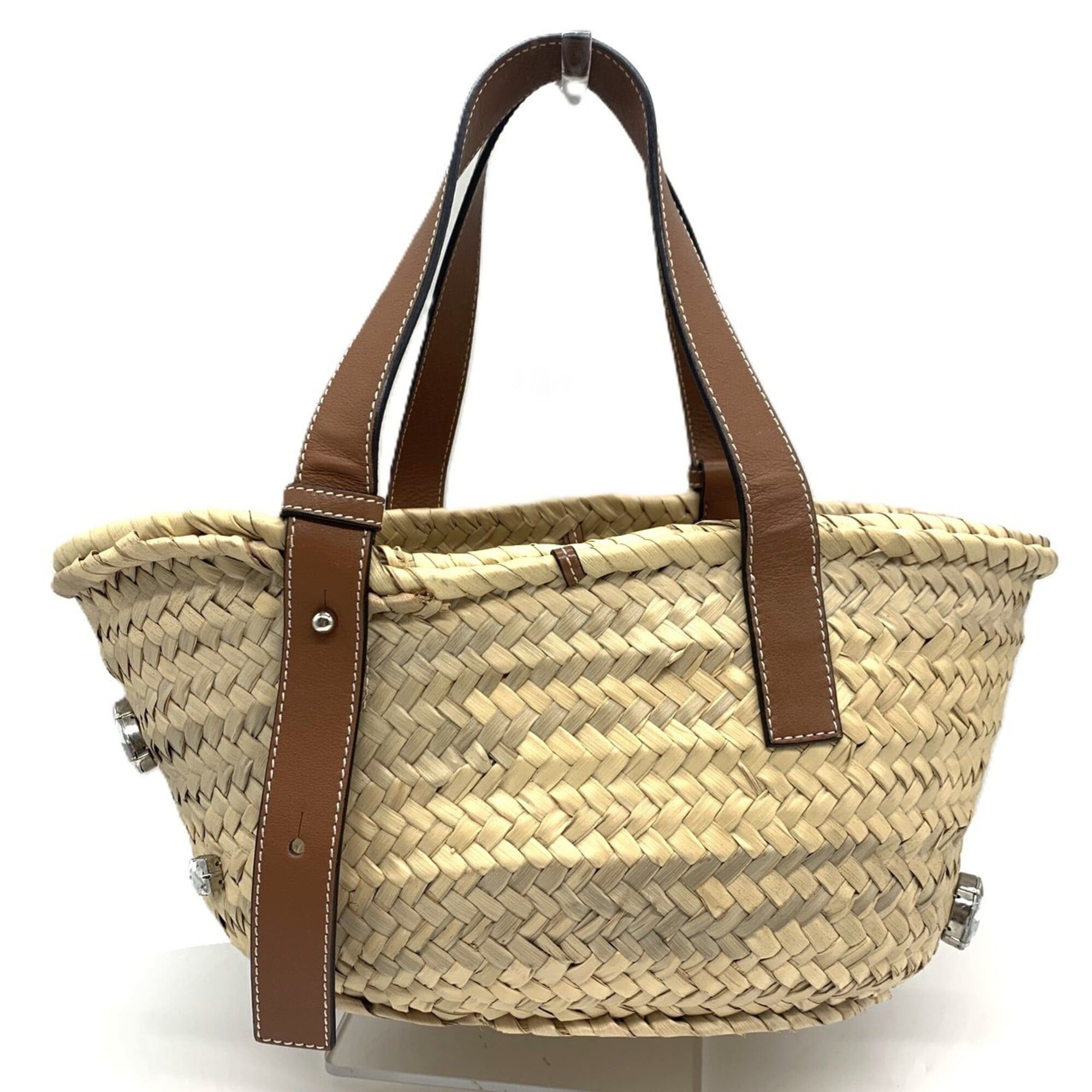 Loewe Loewe Basket Bag, Raffia, Bijou, Stone, Brown, 329.04.S93 LOEWE Size ONE SIZE - 2 Thumbnail