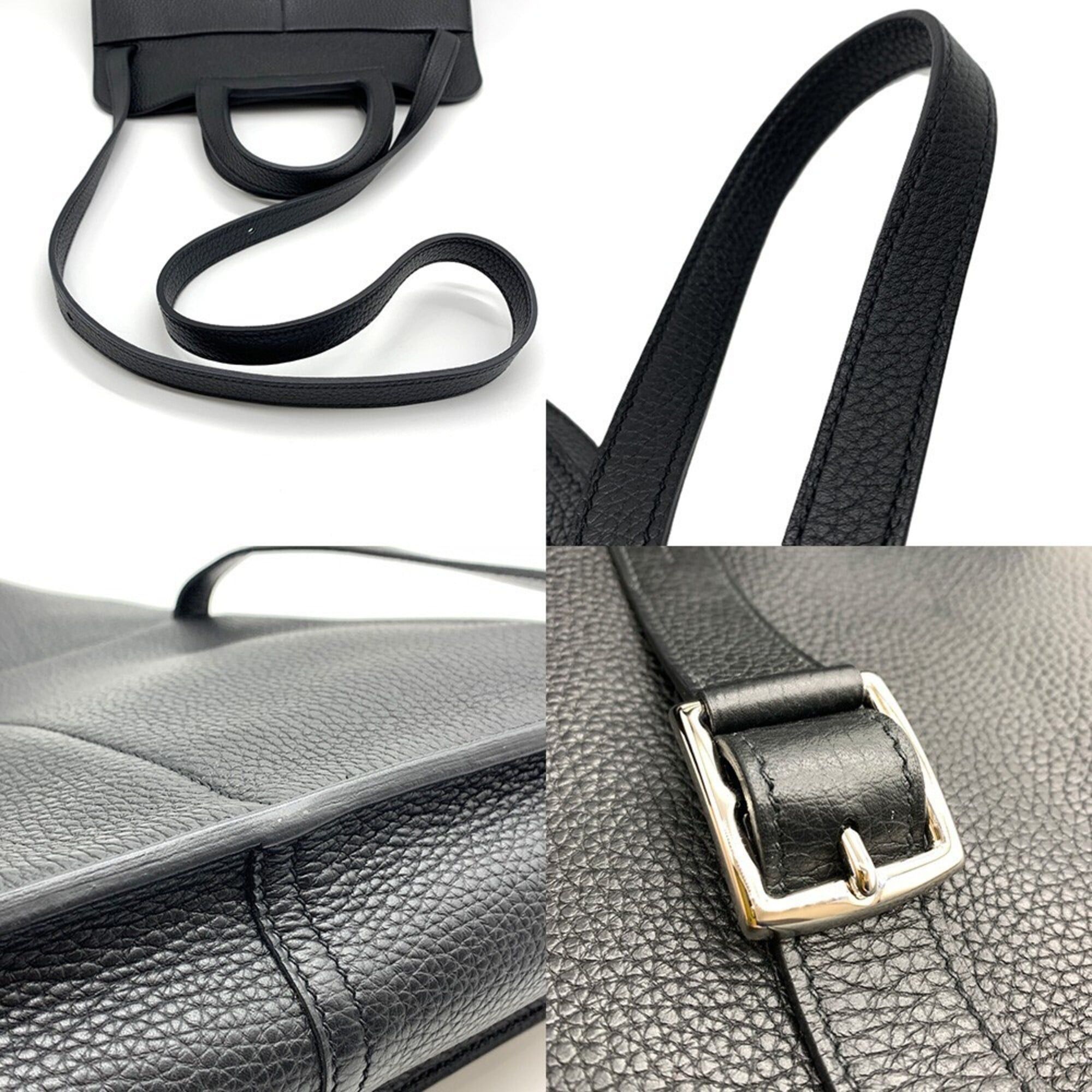 Hermes Hermes Arzan 31 Shoulder Bag, Black, Silver Hardware, A Stamp, Taurillon Clemence Leather Size ONE SIZE - 6 Thumbnail