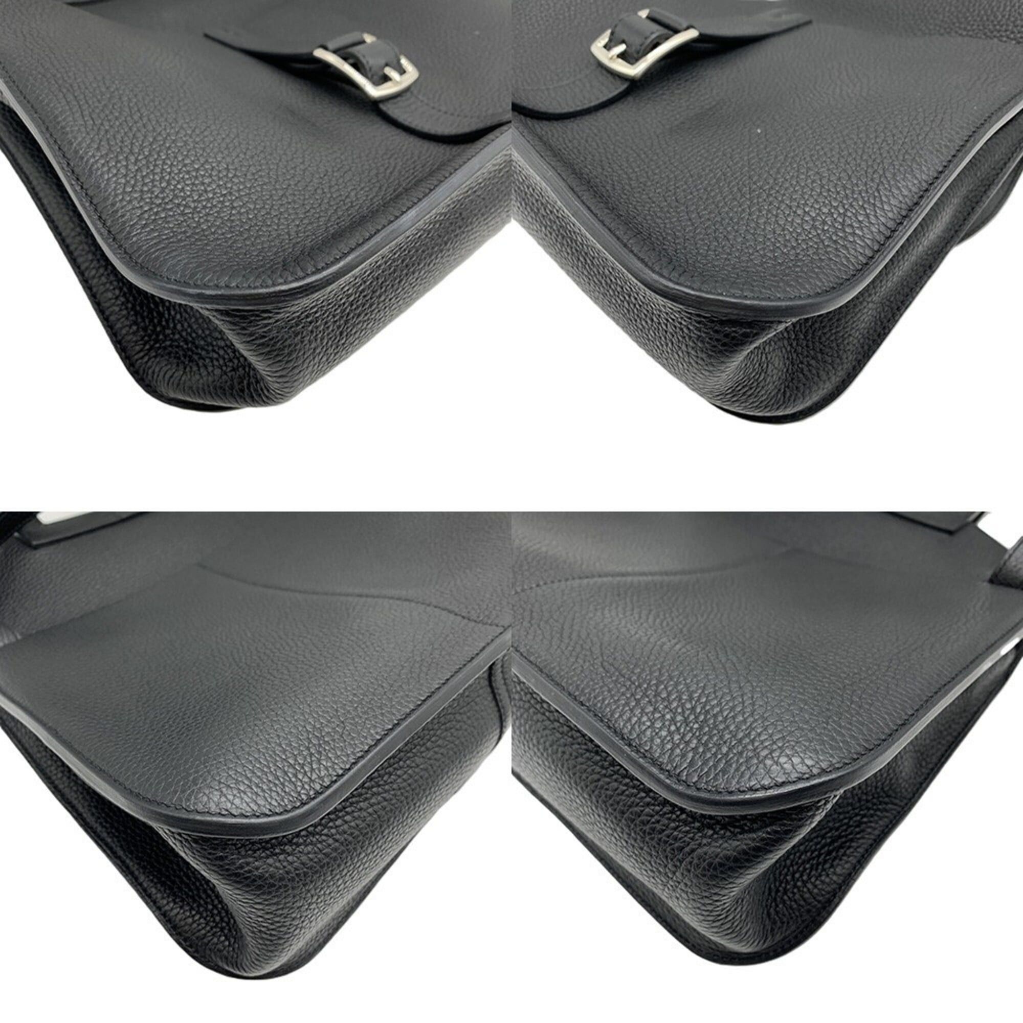 Hermes Hermes Arzan 31 Shoulder Bag, Black, Silver Hardware, A Stamp, Taurillon Clemence Leather Size ONE SIZE - 4 Thumbnail