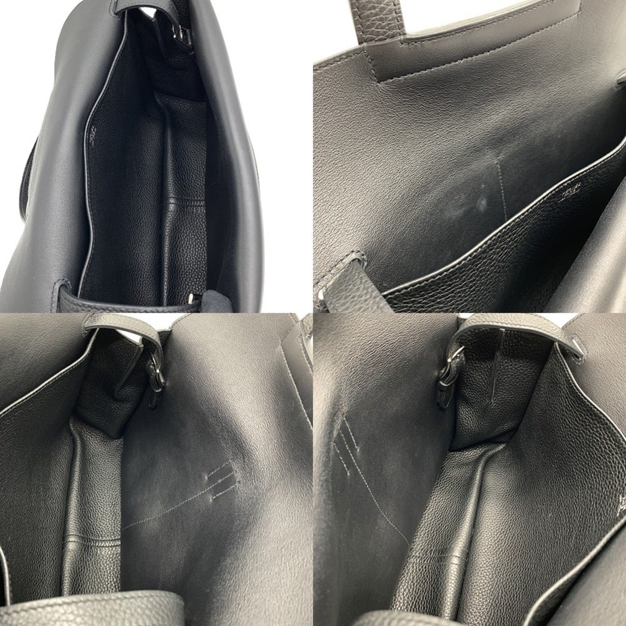 Hermes Hermes Arzan 31 Shoulder Bag, Black, Silver Hardware, A Stamp, Taurillon Clemence Leather Size ONE SIZE - 7 Thumbnail