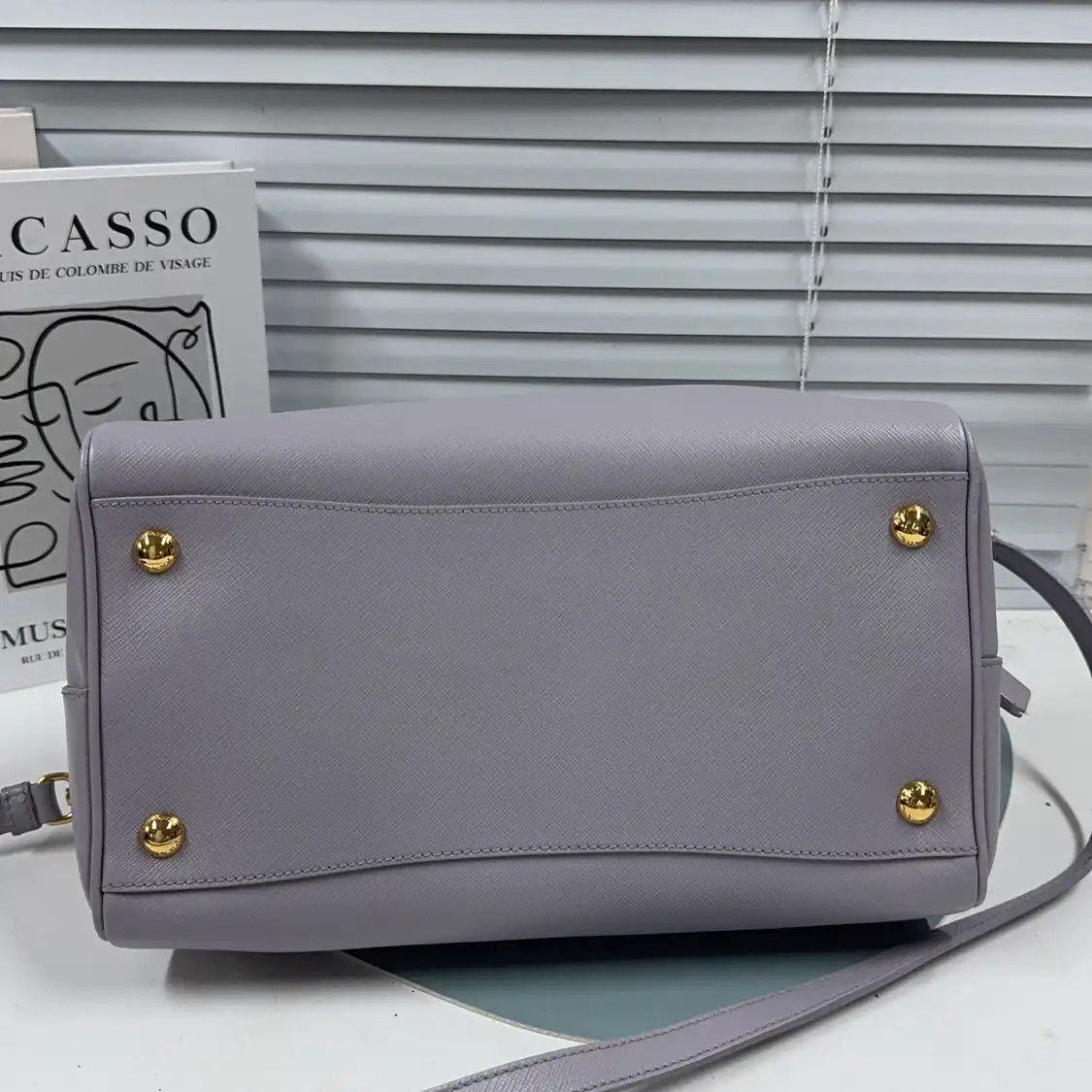 Prada PRADA Bauletto light purplecowhide leather embossed crossbody bag Size ONE SIZE - 5 Thumbnail