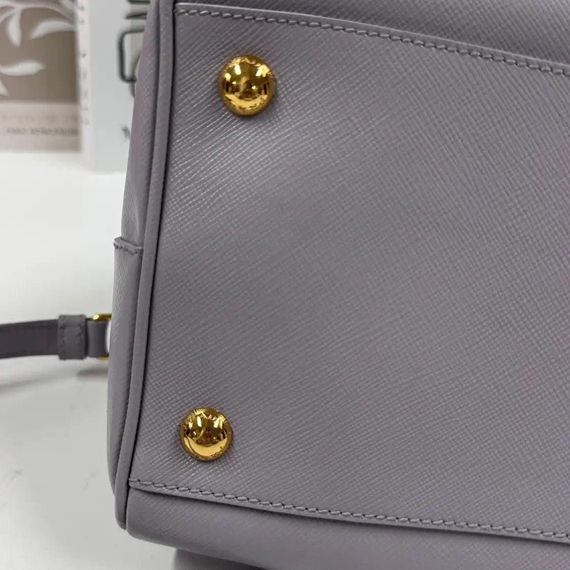 Prada PRADA Bauletto light purplecowhide leather embossed crossbody bag Size ONE SIZE - 8 Thumbnail