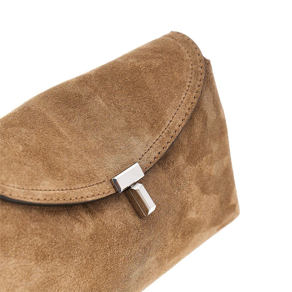 Toteme Toteme T-Lock Suede Leather Clutch Beige UNI Women - USA Tariffs Included Size ONE SIZE - 4 Thumbnail