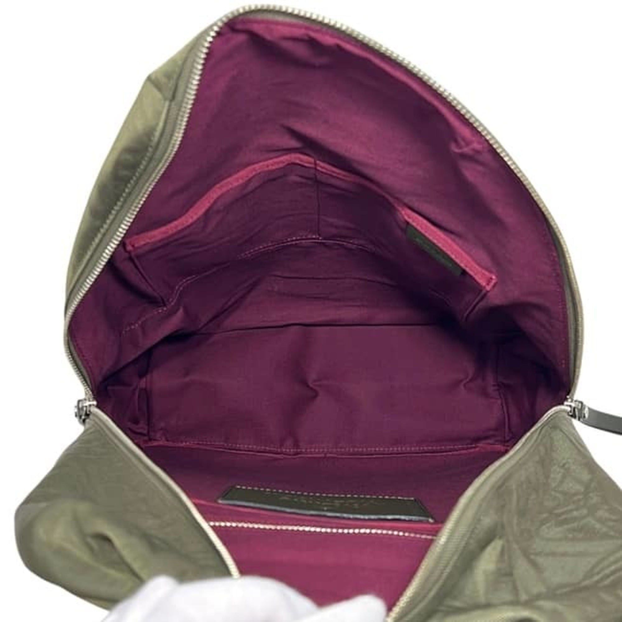 Vivienne Westwood Vivienne Westwood Backpack, ORB Embossed, 109939 VW863 489.F, Nylon, Khaki Green Daypack Size ONE SIZE - 3 Thumbnail