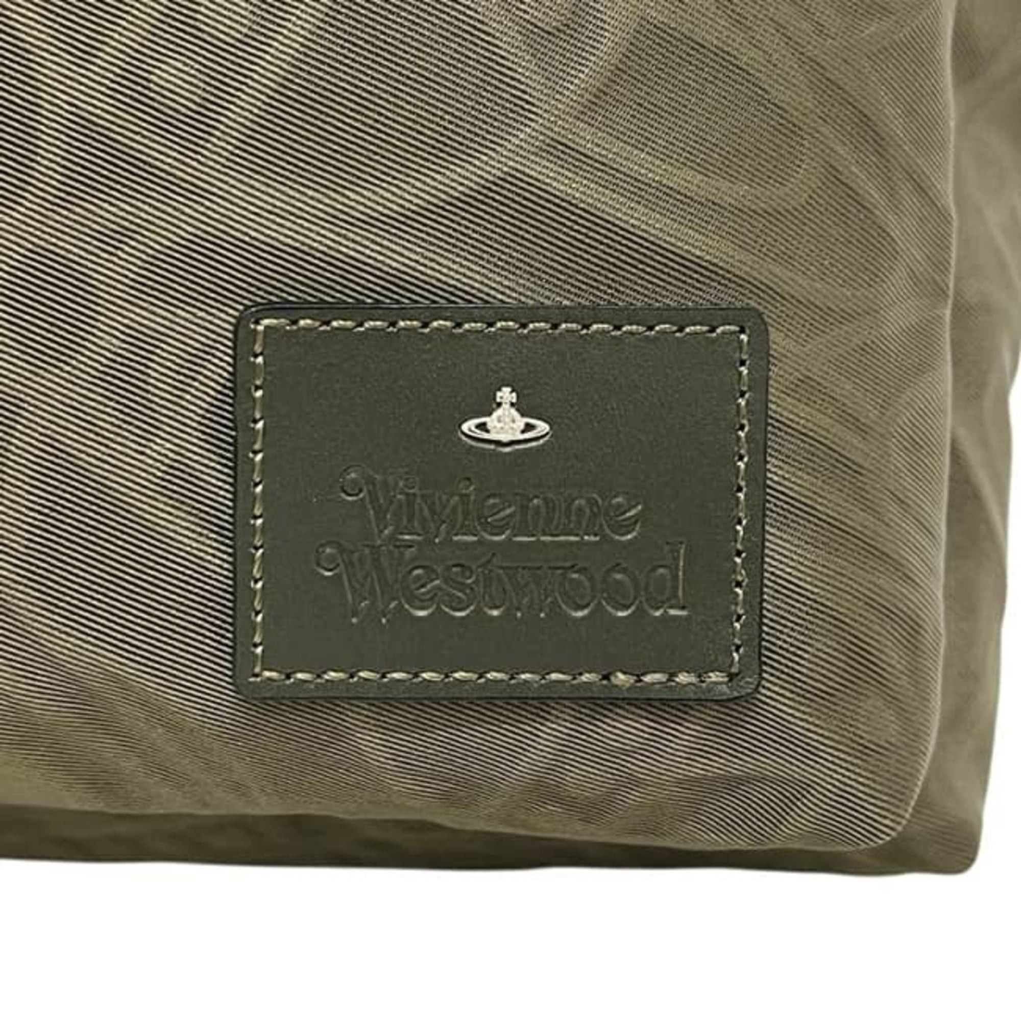 Vivienne Westwood Vivienne Westwood Backpack, ORB Embossed, 109939 VW863 489.F, Nylon, Khaki Green Daypack Size ONE SIZE - 7 Thumbnail