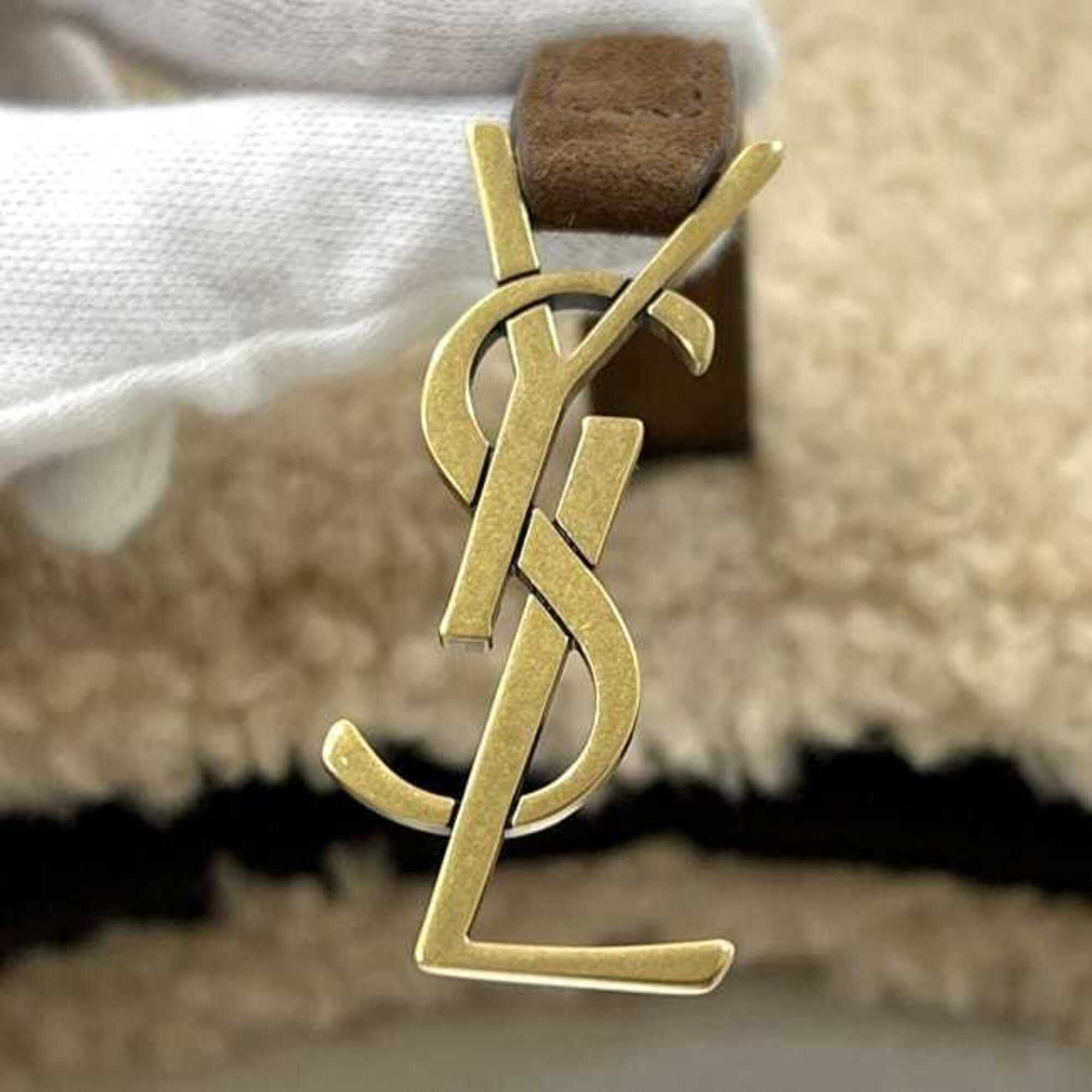 Saint Laurent Paris Yves Saint Laurent Paris Mini Hobo LE 5 A 7 Le Sancassette Handbag YSL 760375 SAINT LAURENT PARIS Shearling Beige Women's Size ONE SIZE - 10 Thumbnail