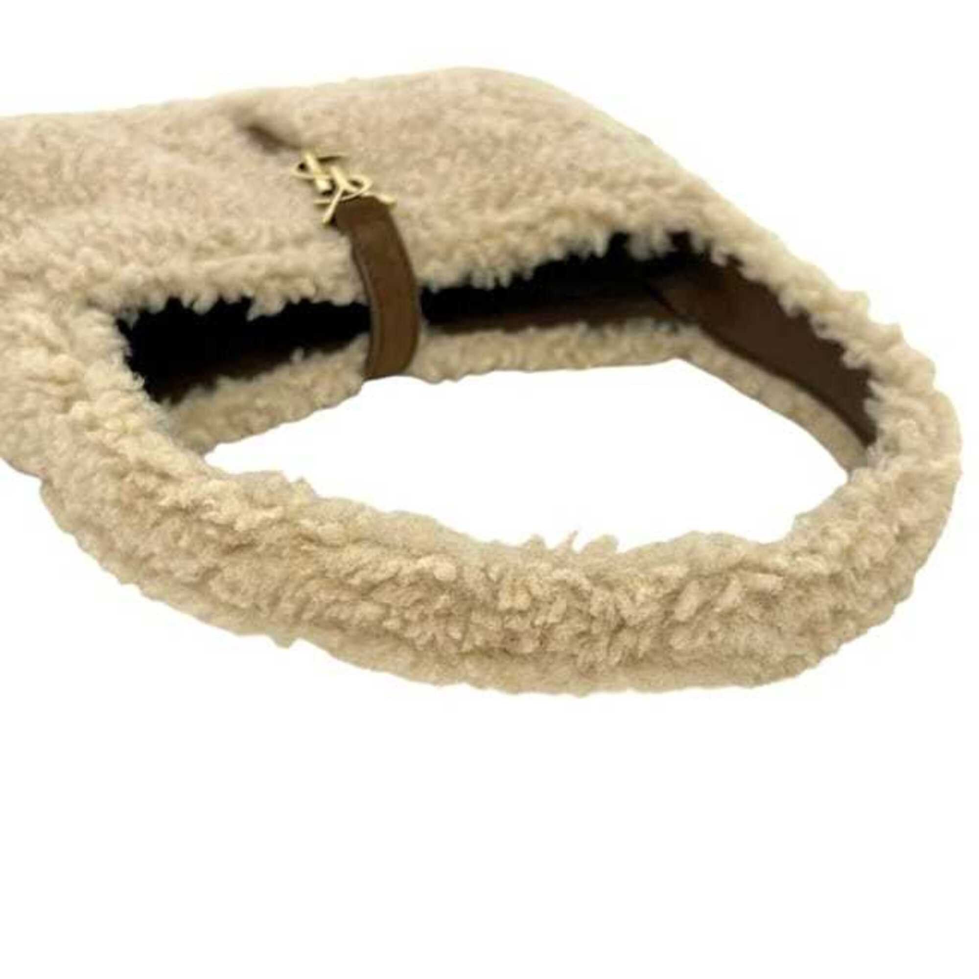 Saint Laurent Paris Yves Saint Laurent Paris Mini Hobo LE 5 A 7 Le Sancassette Handbag YSL 760375 SAINT LAURENT PARIS Shearling Beige Women's Size ONE SIZE - 6 Thumbnail
